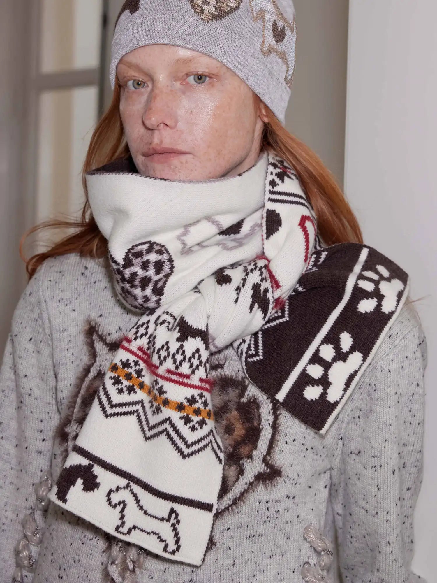 2th Desire Vintage Fair Isle Wool Blend Scarf | Canton Collective