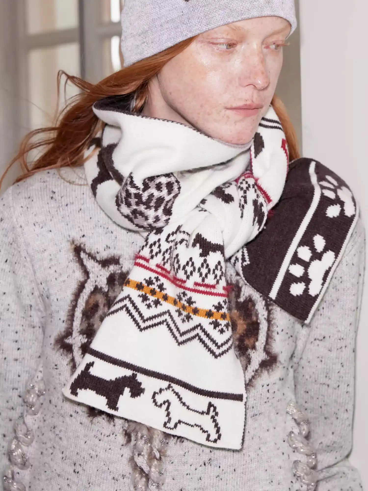 2th Desire Vintage Fair Isle Wool Blend Scarf | Canton Collective