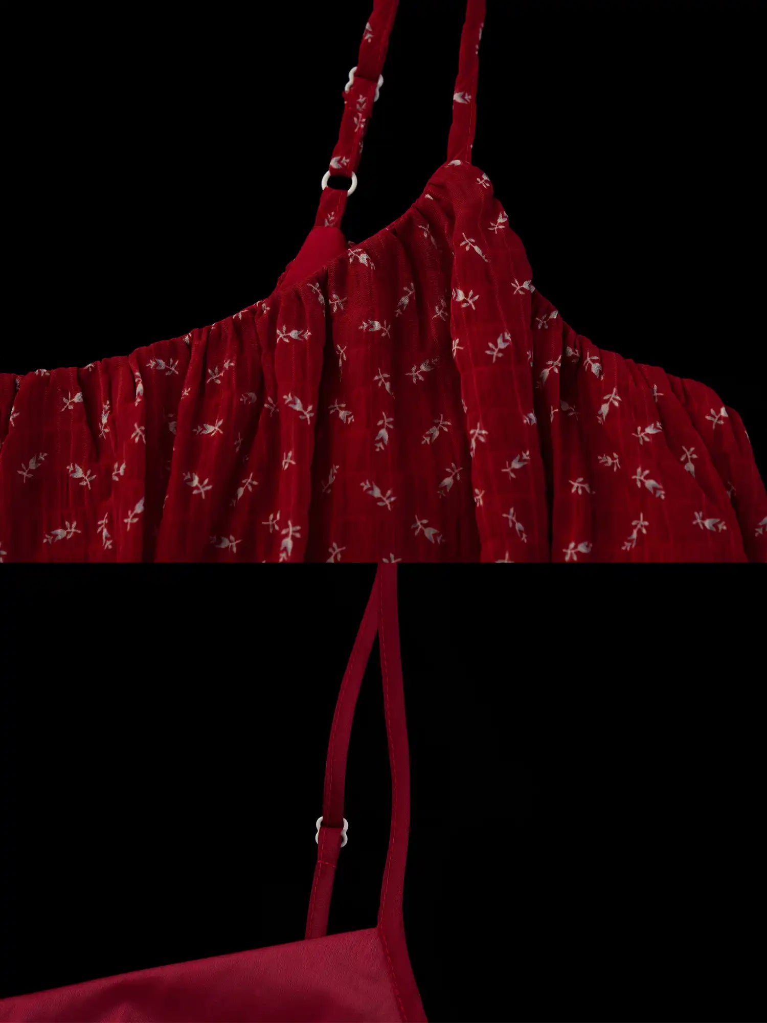 MAMC Vintage Floral Red Bubble Hem Mini Dress | Canton Collective