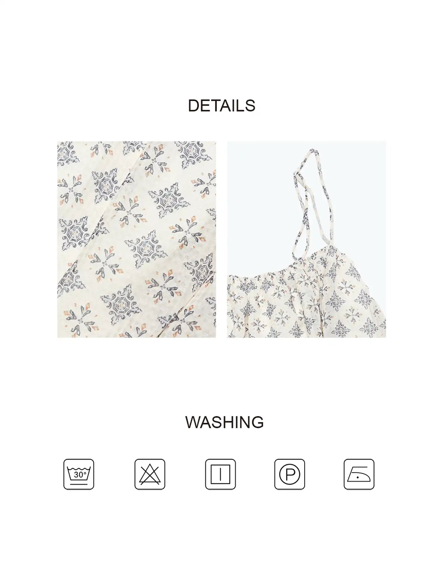 CantonCollective Design Vintage Geometric Print Babydoll Tank Top | Canton Collective