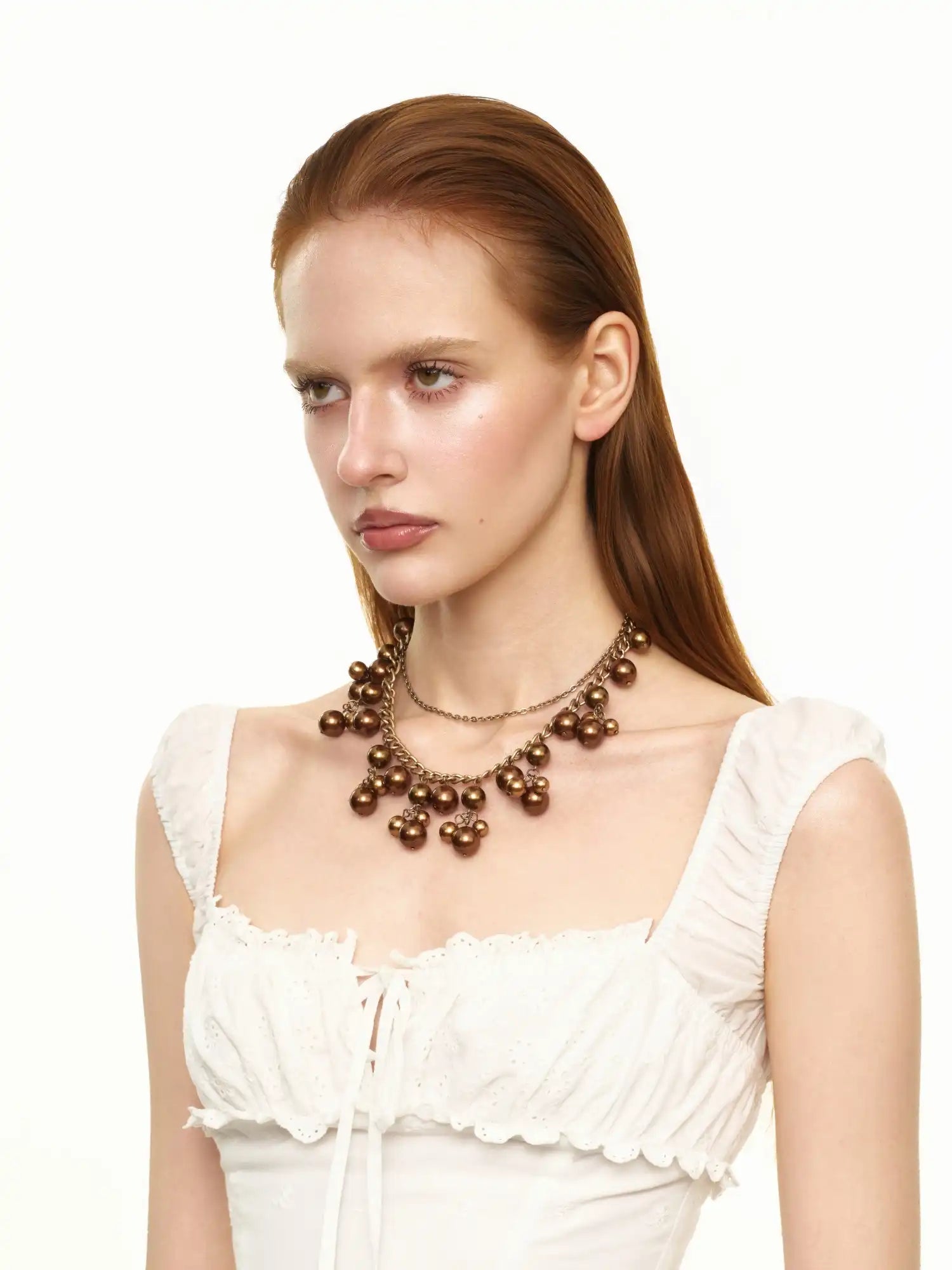 1Jinn M2M Vintage Layered Chain Metal Bead Necklace | Canton Collective