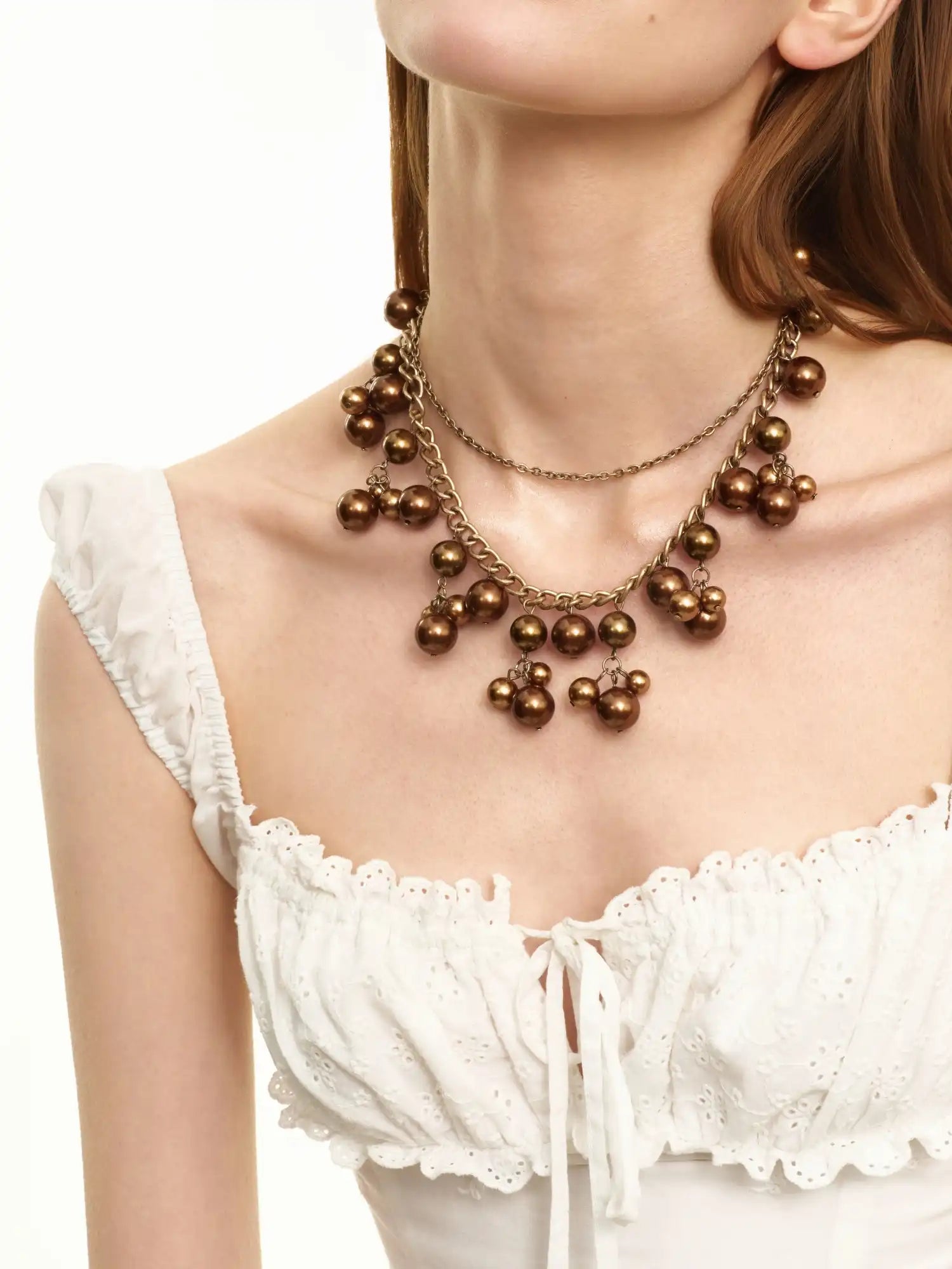 1Jinn M2M Vintage Layered Chain Metal Bead Necklace | Canton Collective