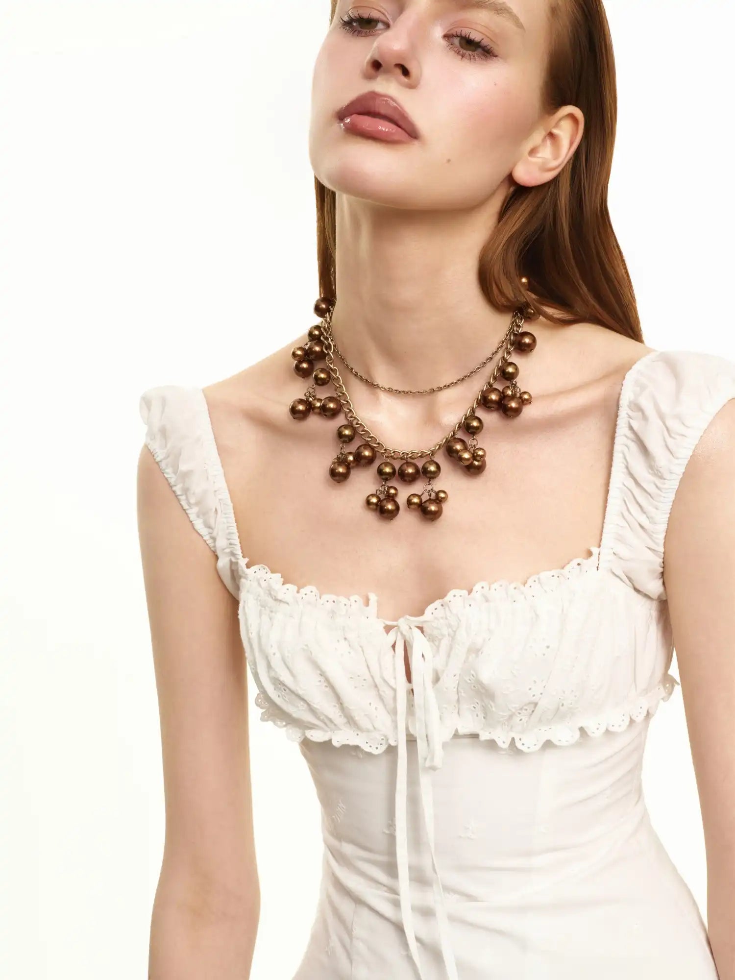 1Jinn M2M Vintage Layered Chain Metal Bead Necklace | Canton Collective