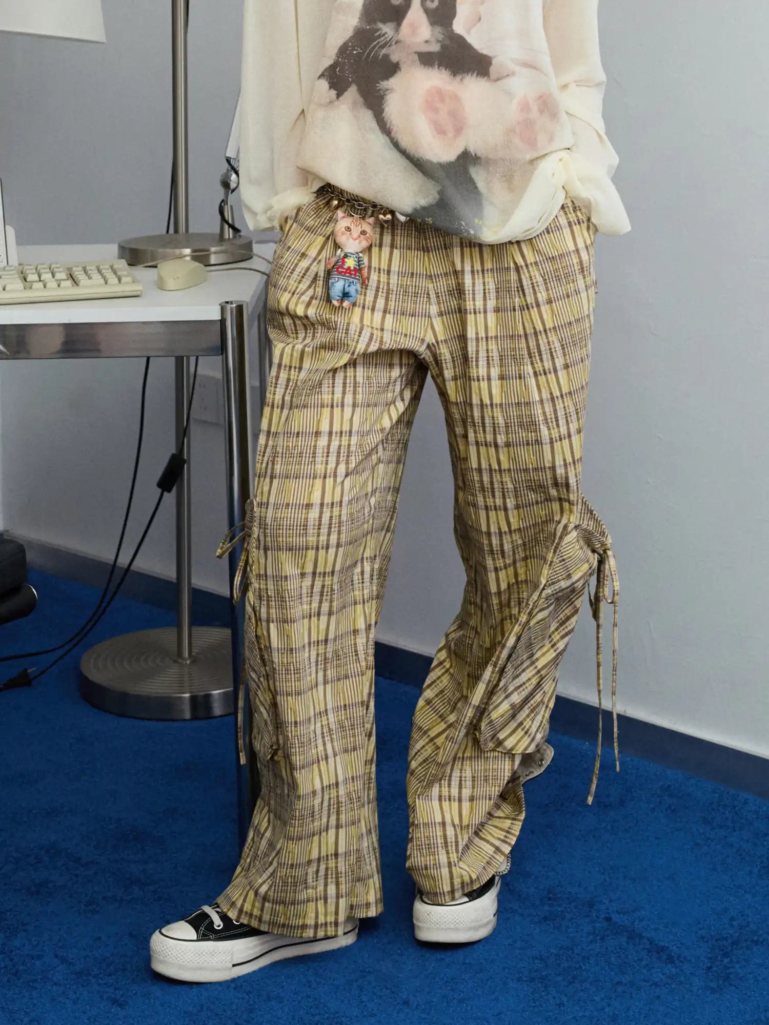 1Jinn Studio Vintage Plaid Baggy Pants | Canton Collective