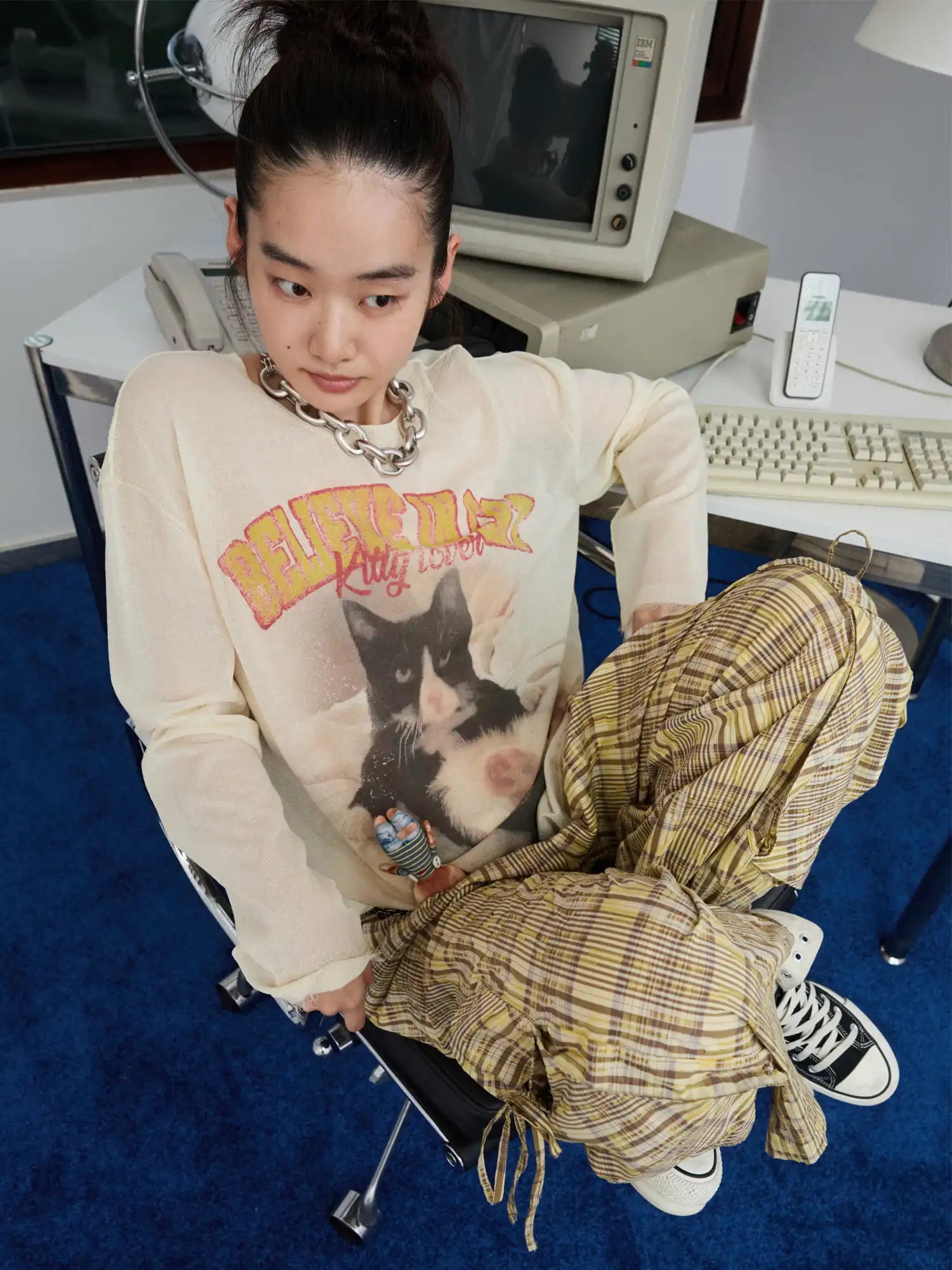 1Jinn Studio Vintage Plaid Baggy Pants | Canton Collective