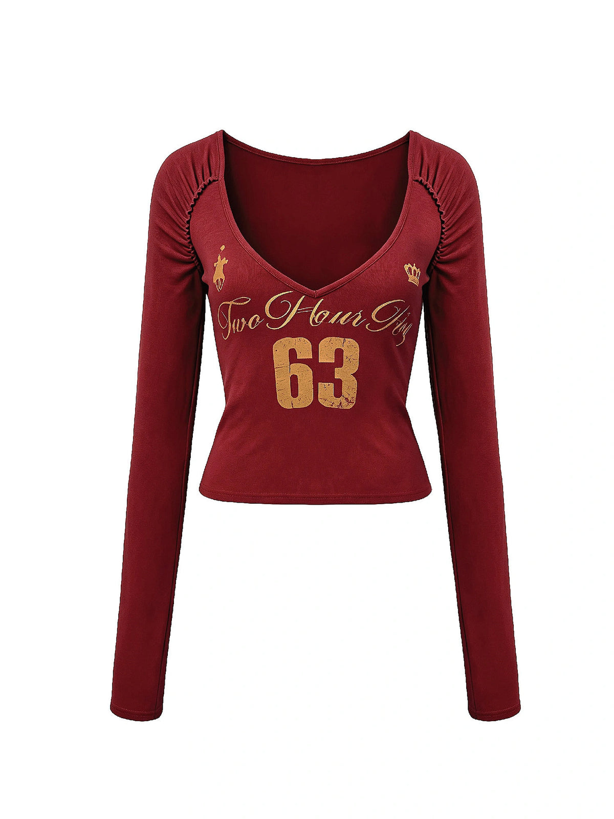 2HK TWO HOUR KEYYY Vintage Sports Fitted Long Sleeve Jersey Tee | Canton Collective