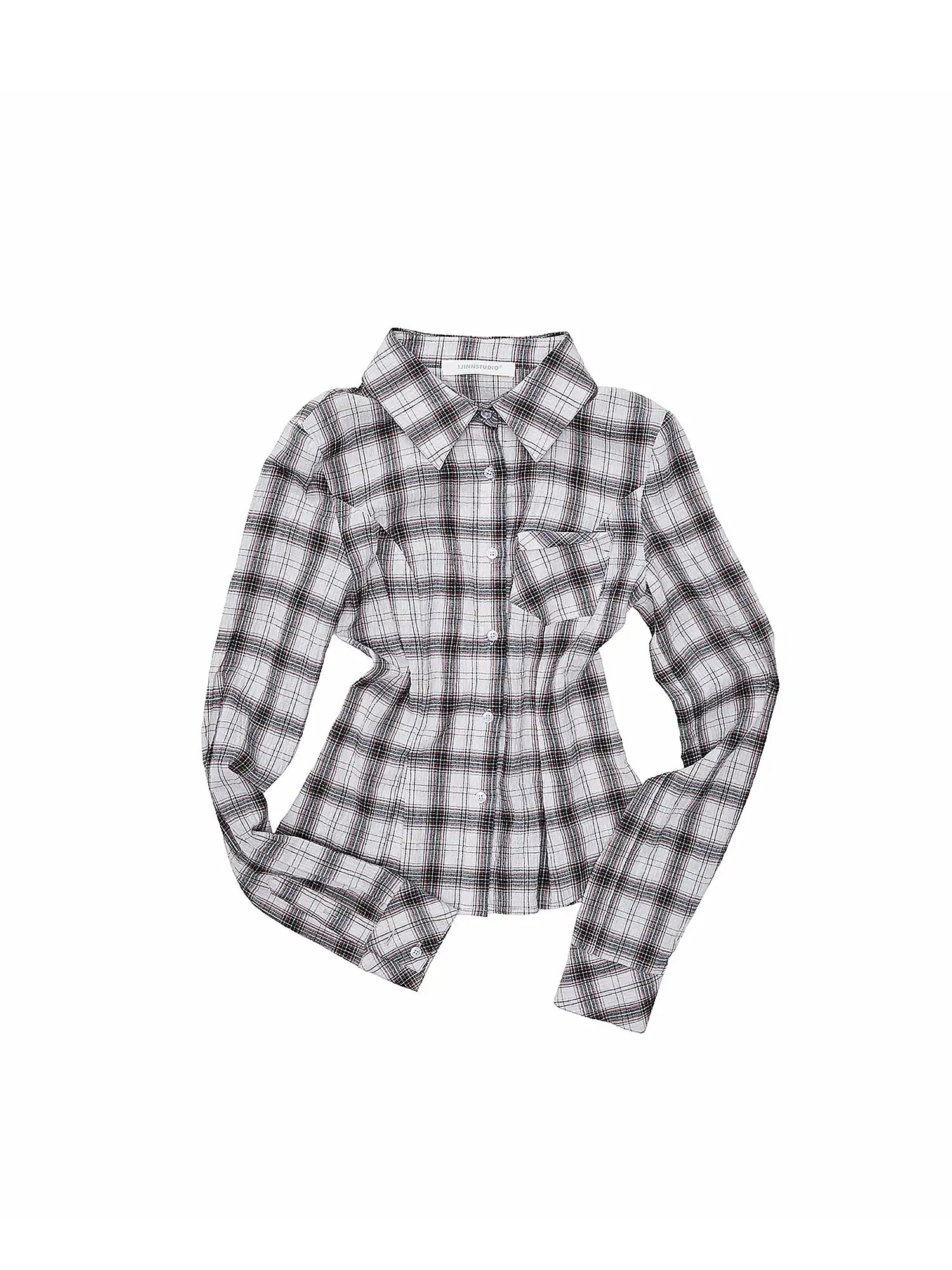 1Jinn Studio Vintage Tailored Plaid Button Up Shirt | Canton Collective