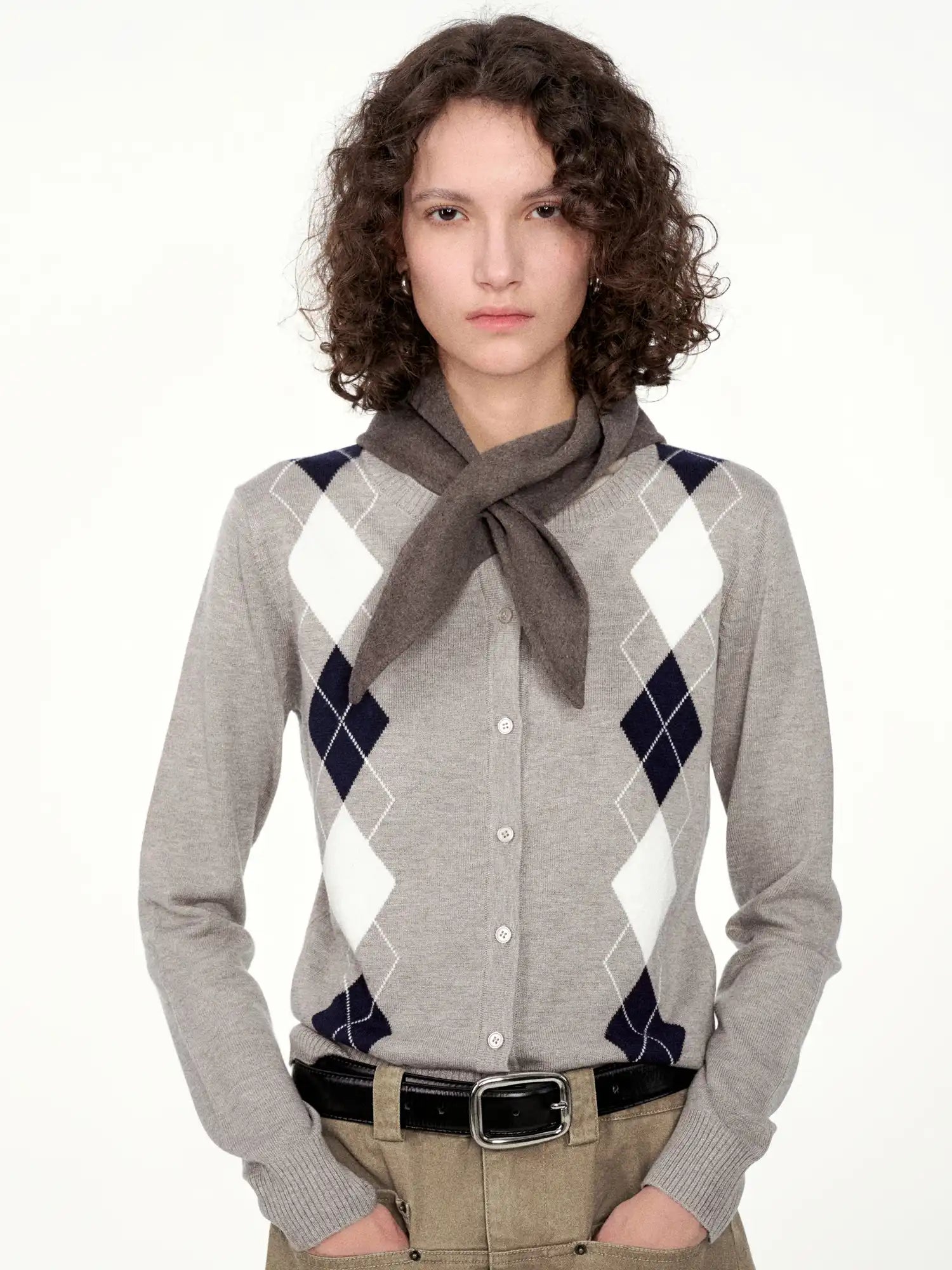FIRST FLOOR Vintage Wool Argyle Knit Cardigan | Canton Collective
