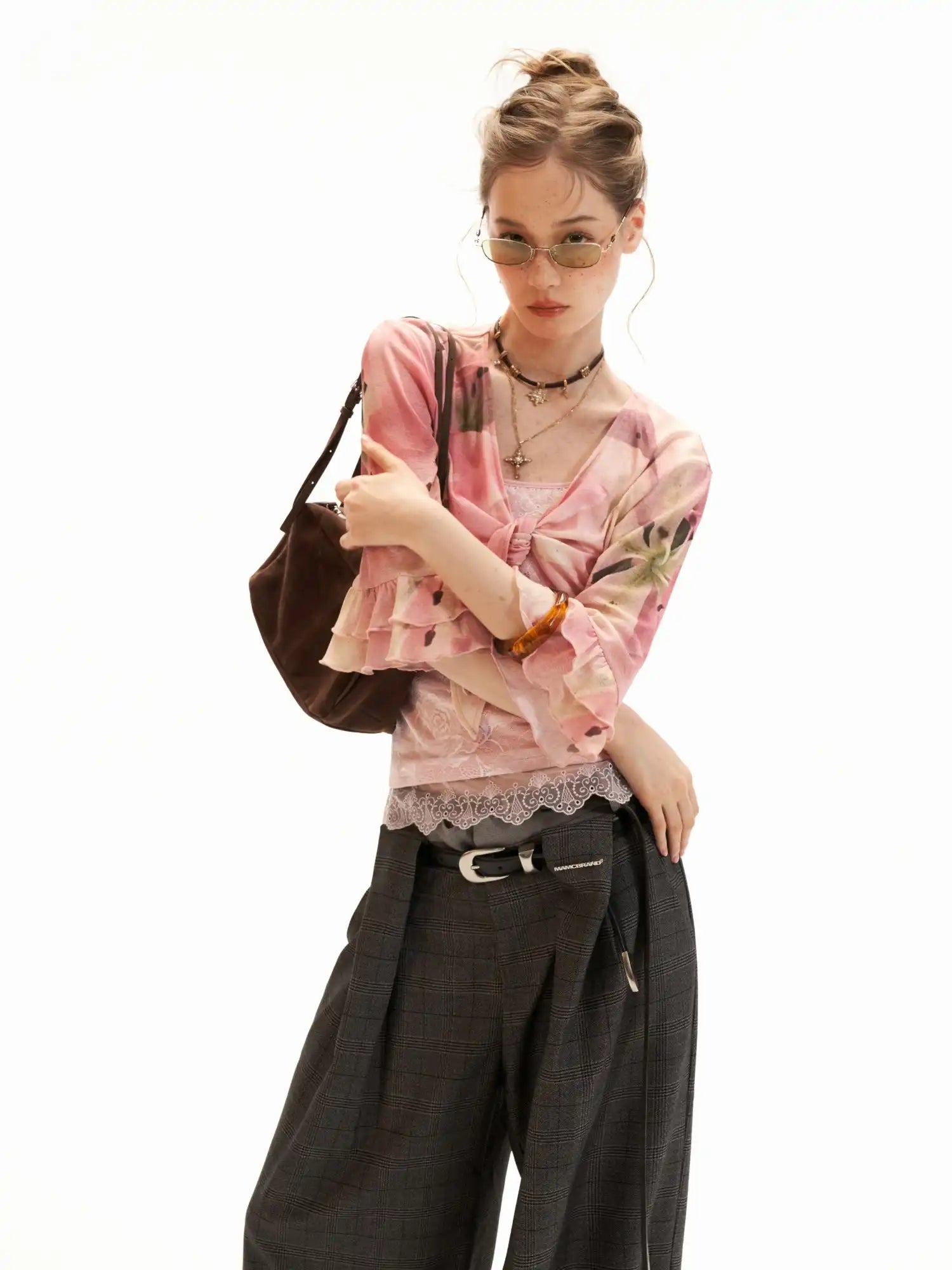 MAMC Watercolor Lily Wrap Crop Top | Canton Collective