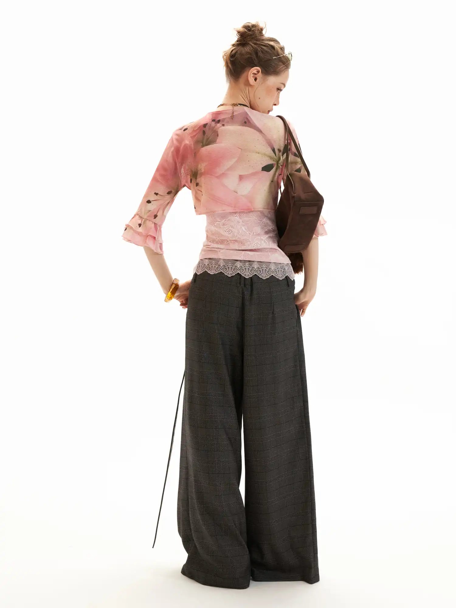 MAMC Watercolor Lily Wrap Crop Top | Canton Collective
