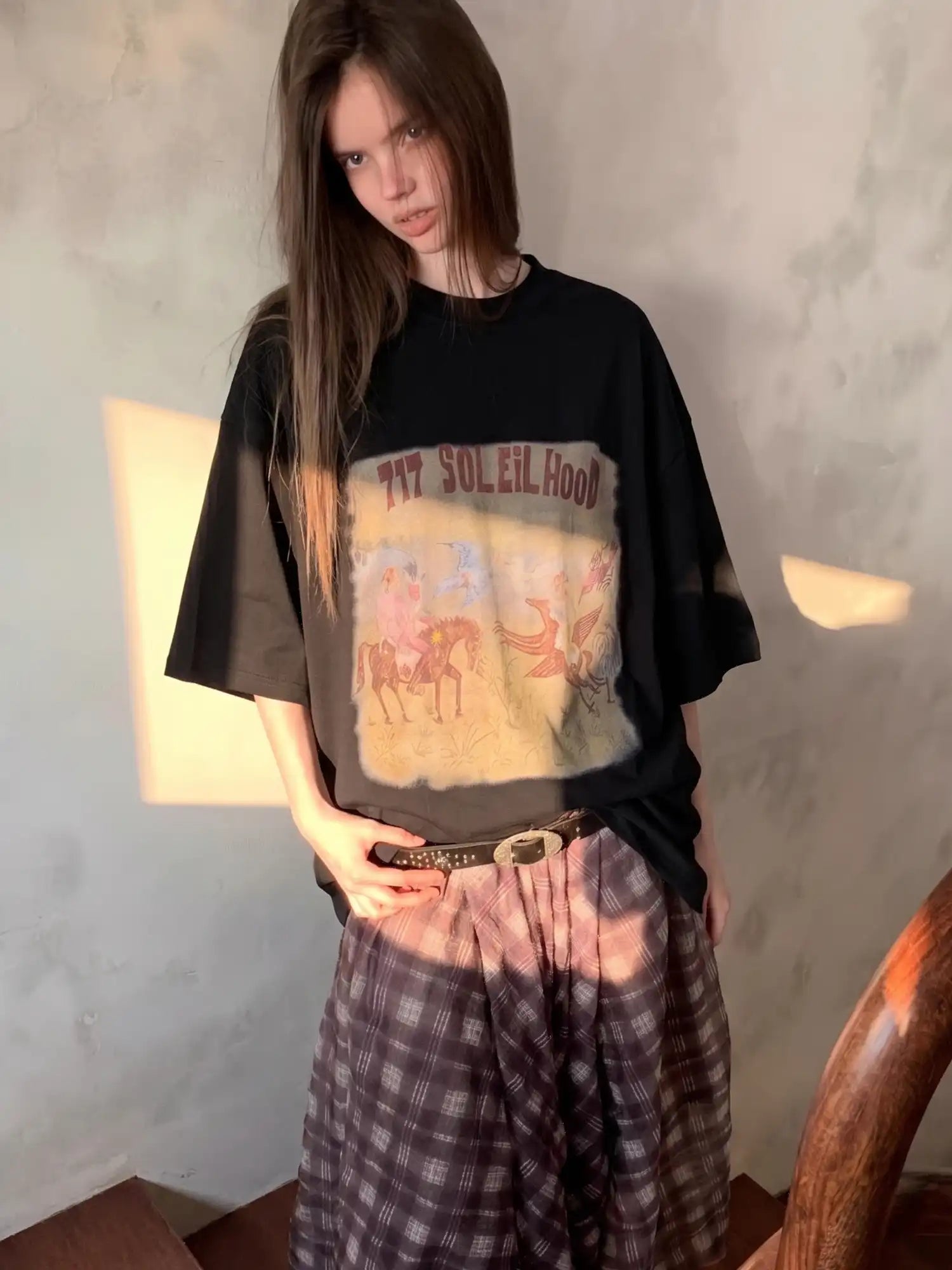 CantonCollective Design Western Graphic Oversized Cotton T-Shirt | Canton Collective