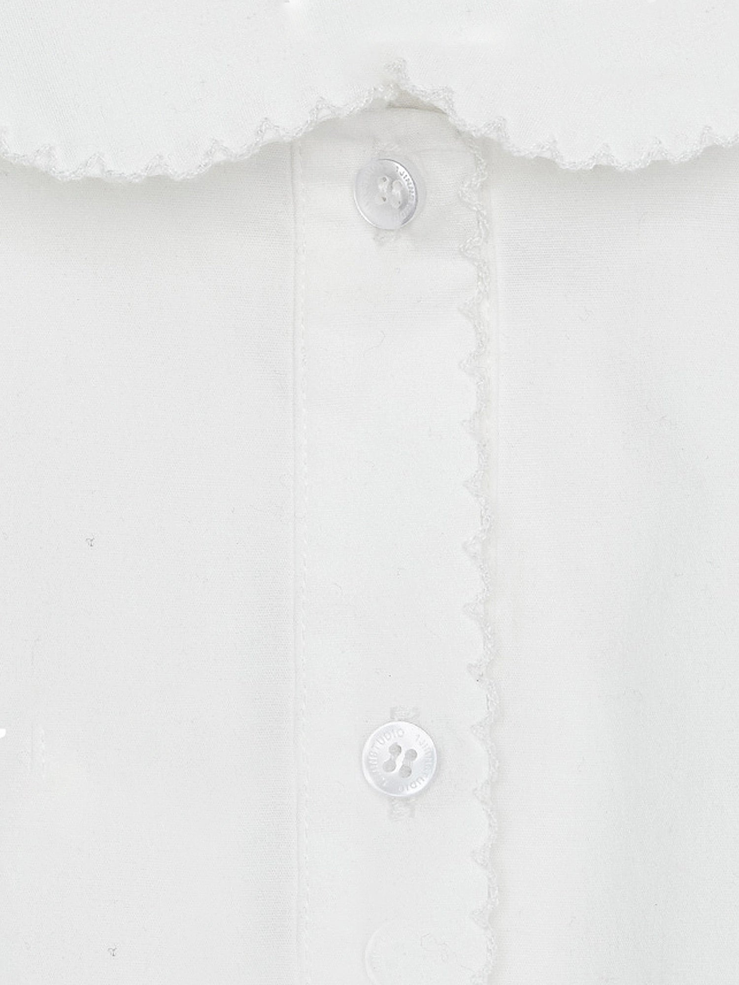 1Jinn Studio White Lyocell Peter Pan Collar Shirt | Canton Collective