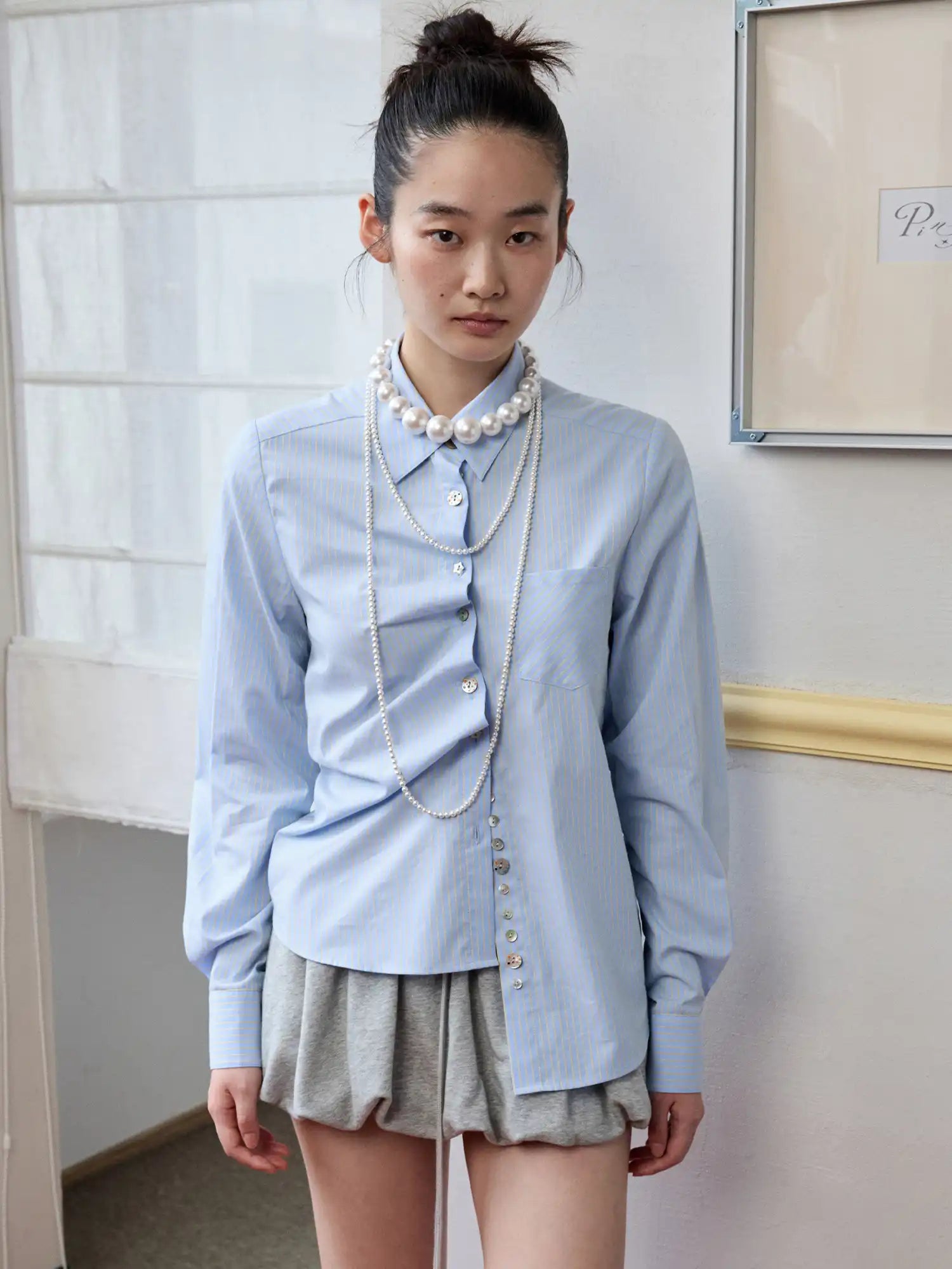 1Jinn Studio White Shell Button Shirt | Canton Collective