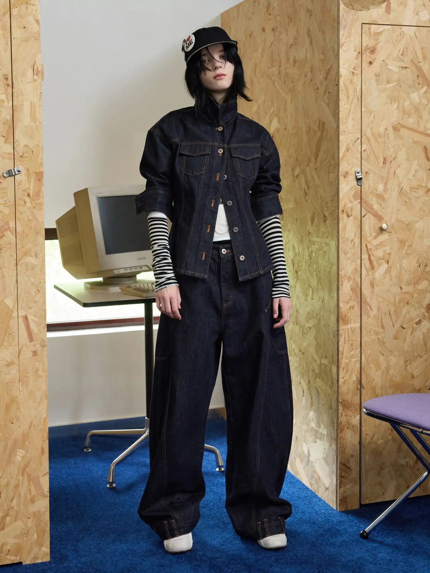 1Jinn Studio Wide Shoulder Jean Jacket | Canton Collective