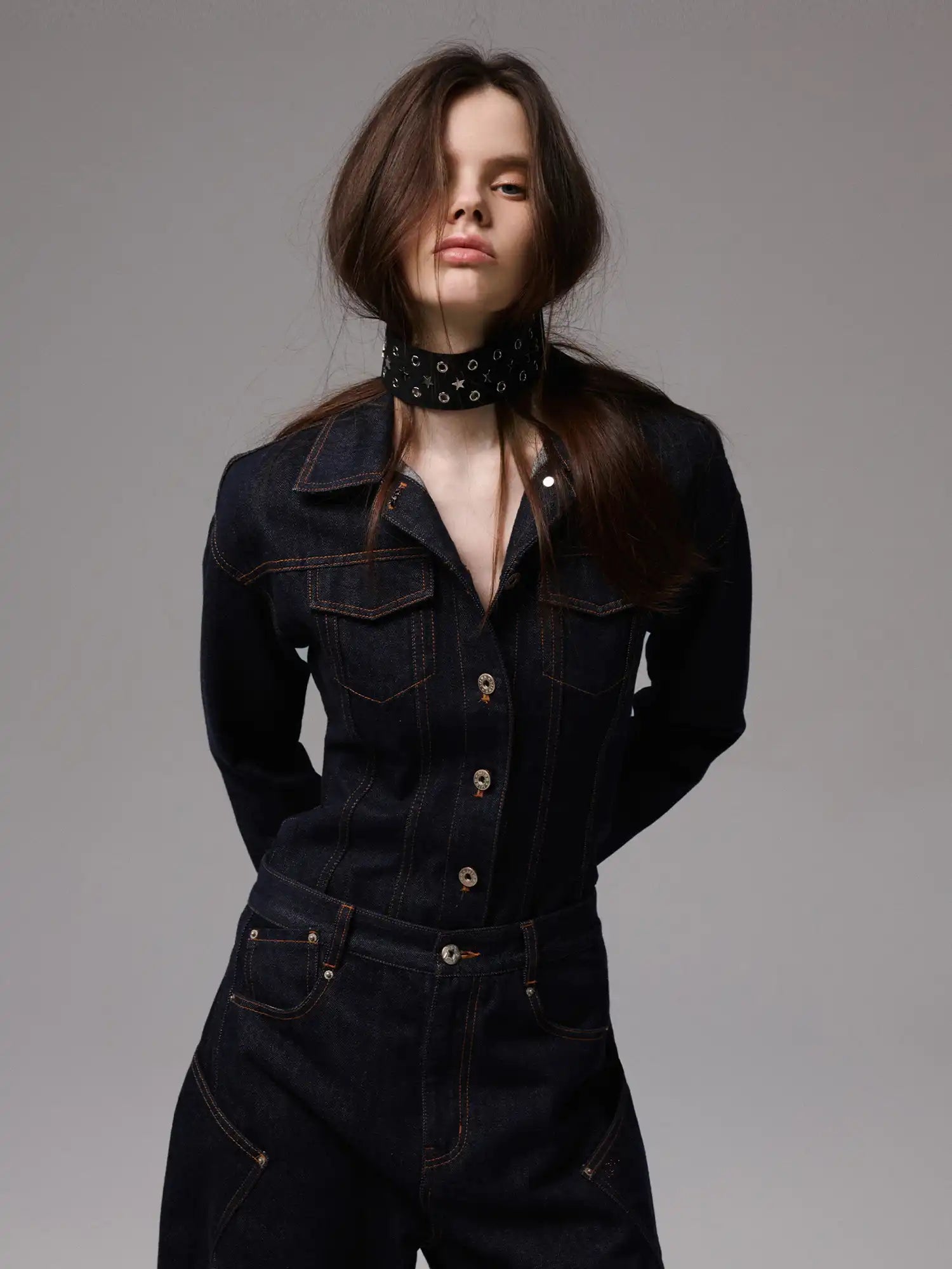 1Jinn Studio Wide Shoulder Jean Jacket | Canton Collective