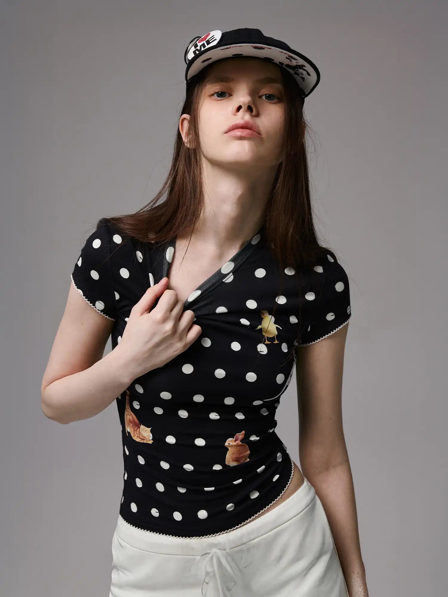 1Jinn Studio Women's Animal Polka Dot Top | Canton Collective