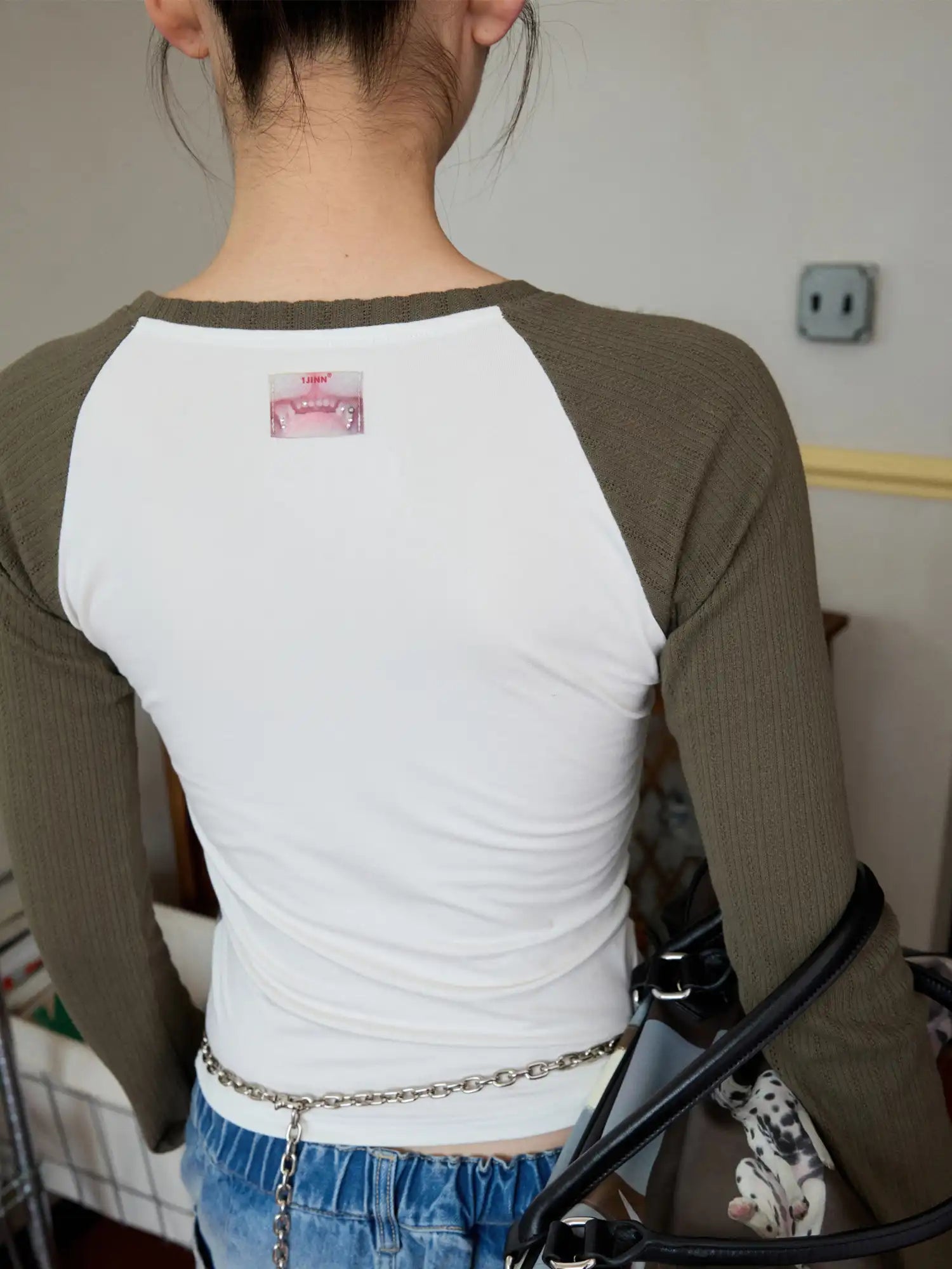 1Jinn Studio Women's Cat Print Raglan Top | Canton Collective