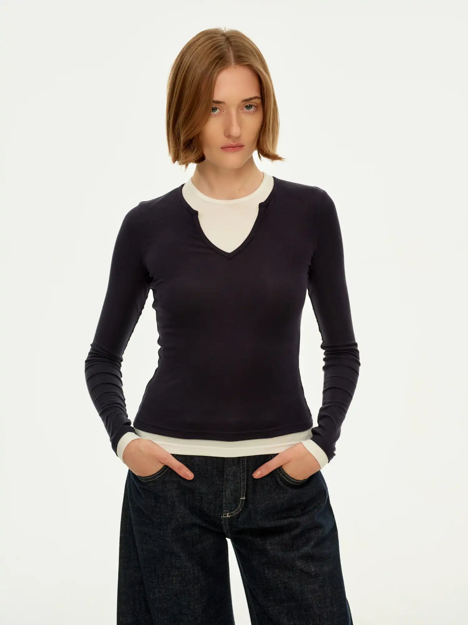 FirstFloor Women's Faux Layered Top | Canton Collective