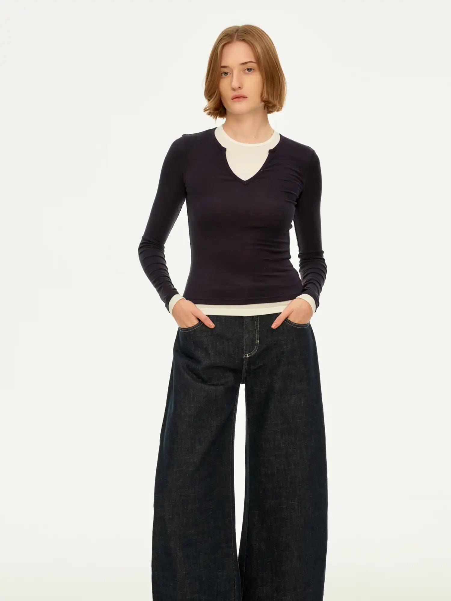 FirstFloor Women's Faux Layered Top | Canton Collective