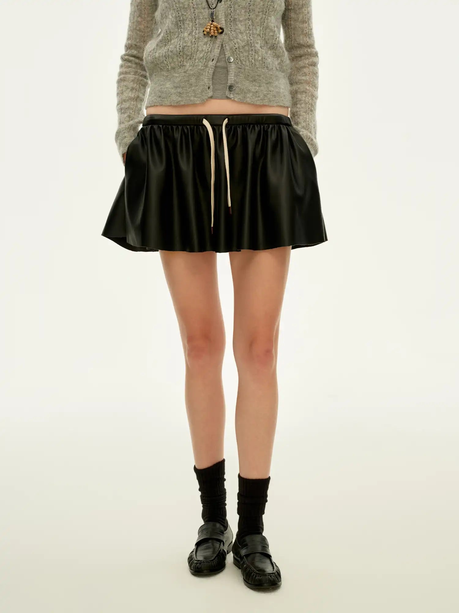 FirstFloor Women's Leather Mini Skort | Canton Collective