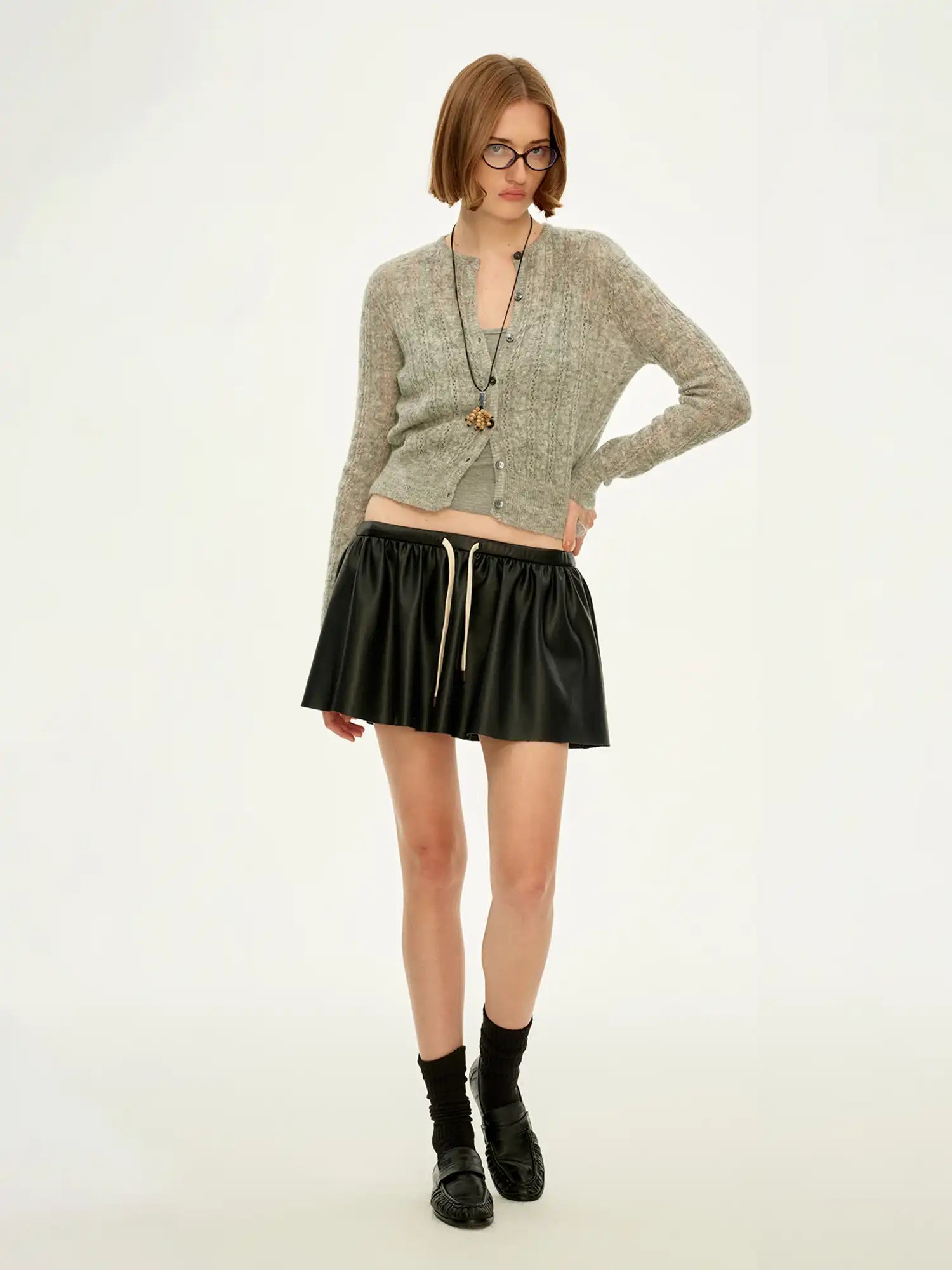FirstFloor Women's Leather Mini Skort | Canton Collective