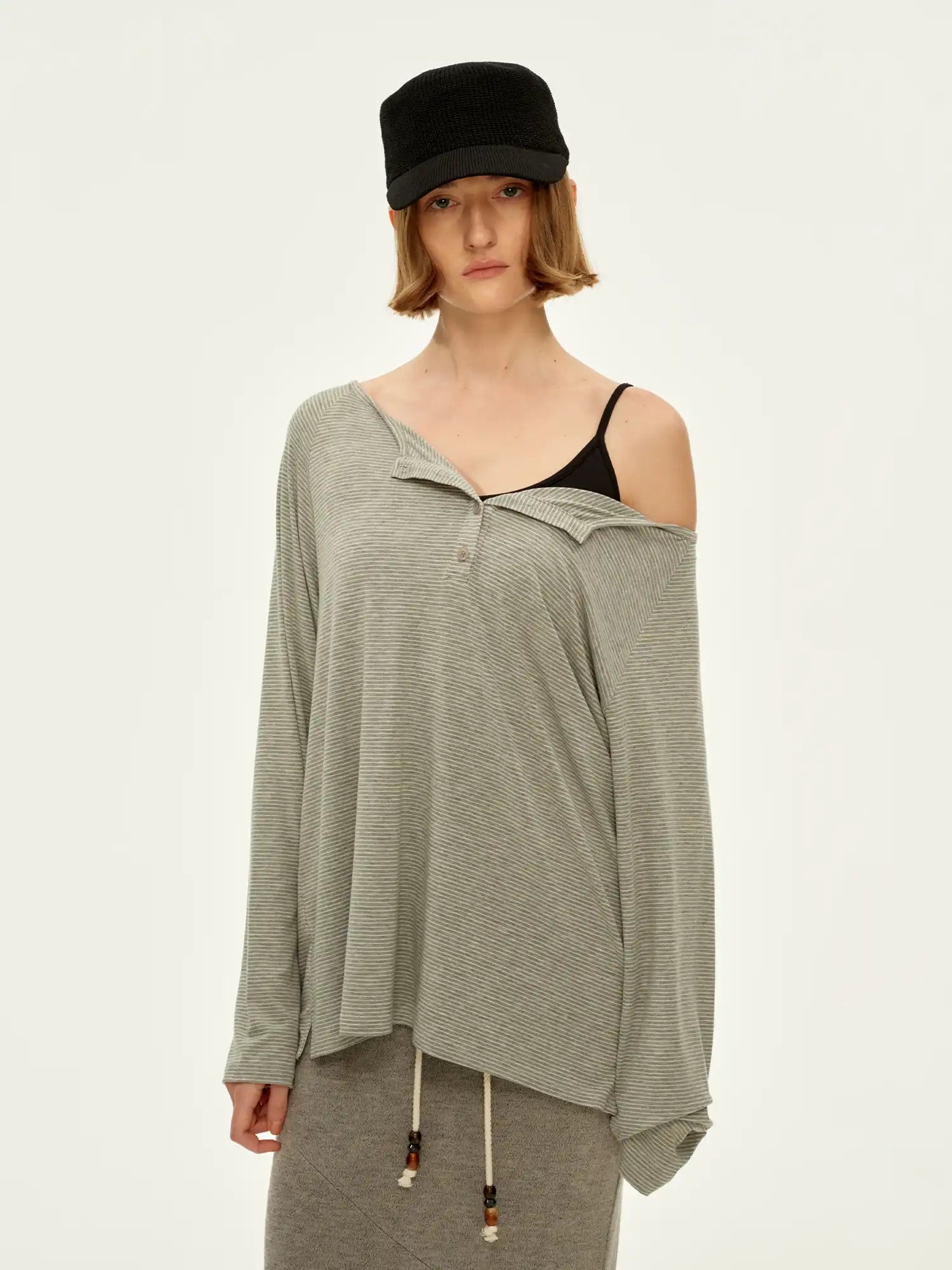 FirstFloor Women's Off Shoulder Stripe Top | Canton Collective