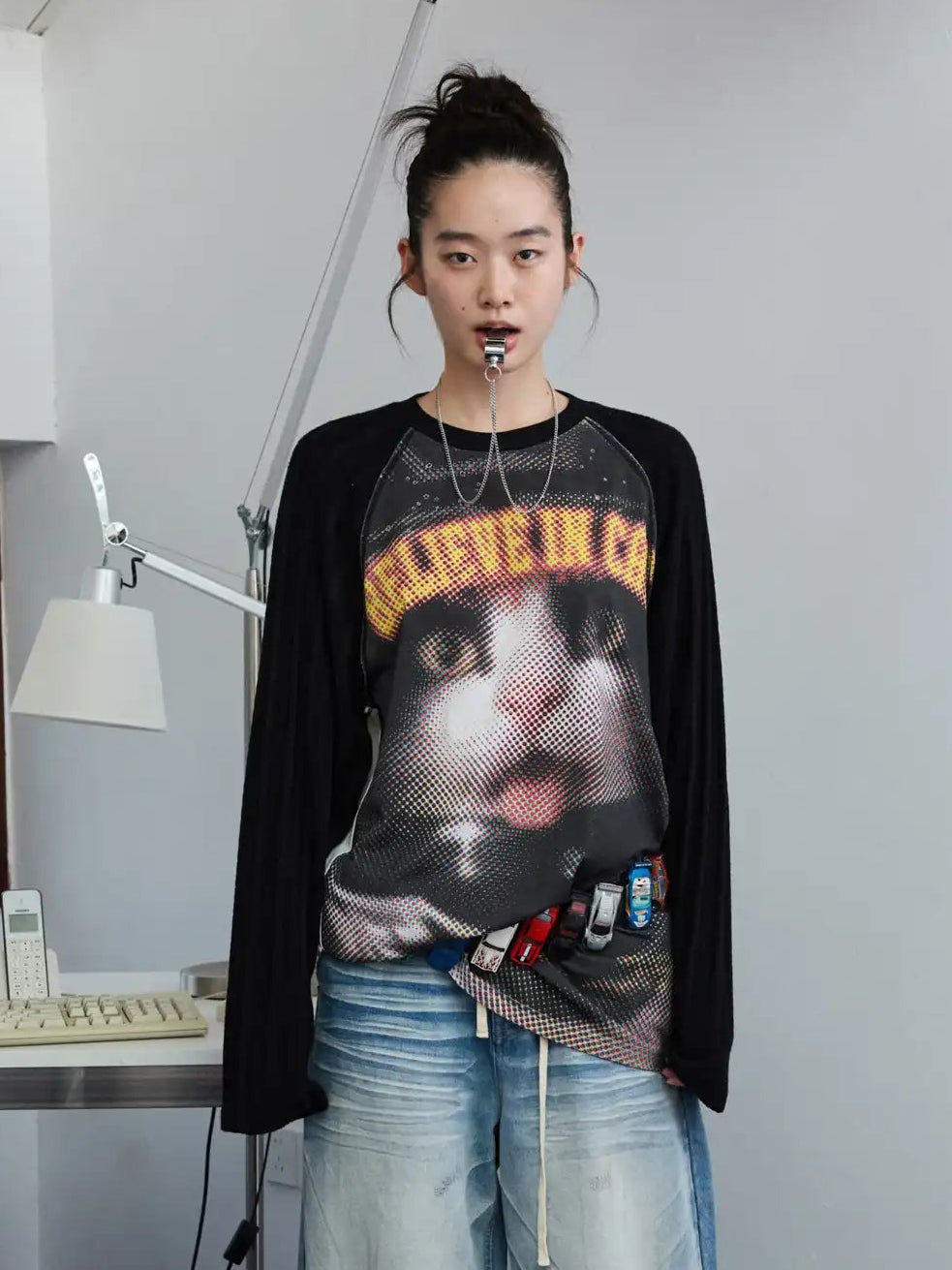 1Jinn Studio Women's Rock Cat Print Top | Canton Collective