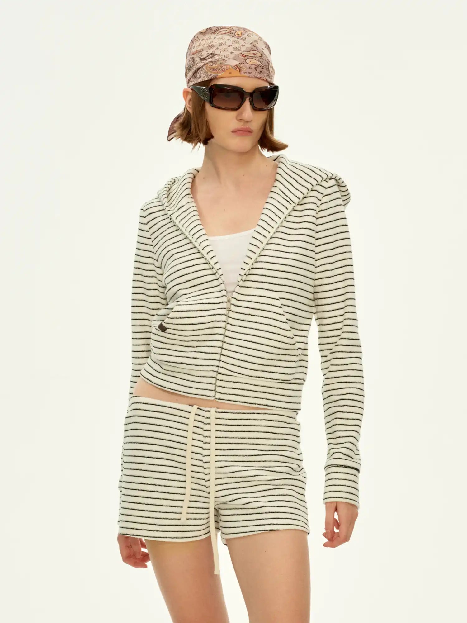 FirstFloor Women's Stripe Terry Cardigan | Canton Collective