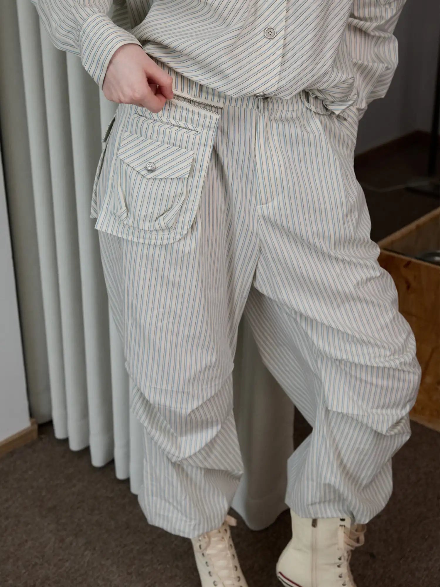 1Jinn Studio Women's Workwear Stripe Pants | Canton Collective