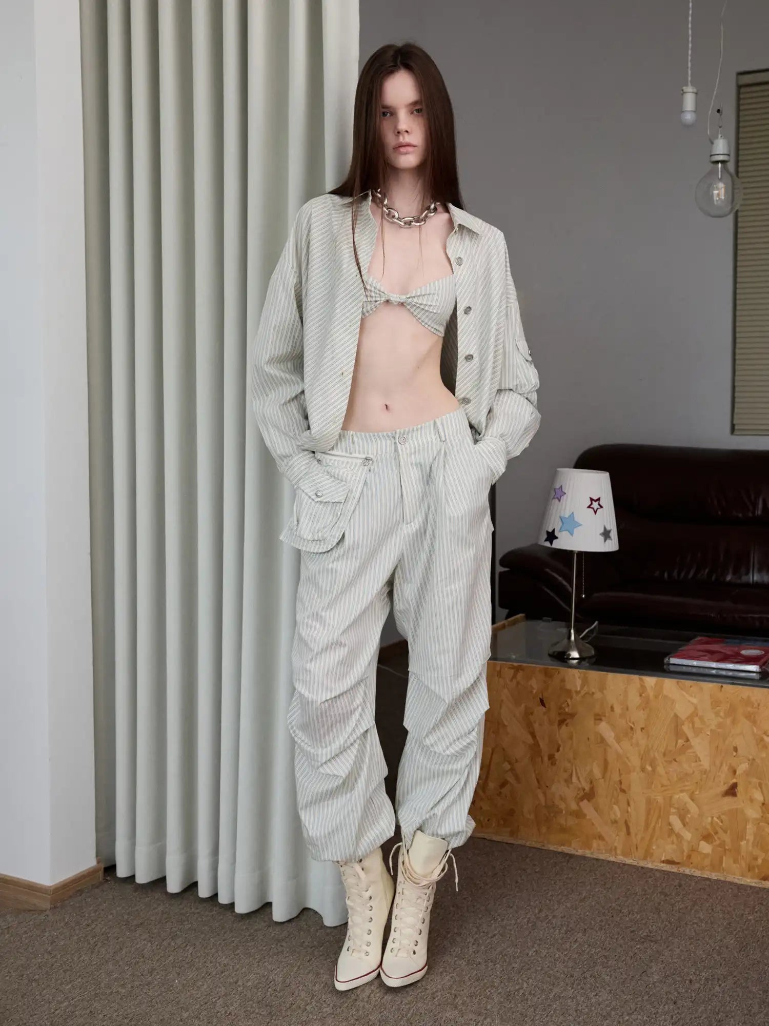 1Jinn Studio Women's Workwear Stripe Pants | Canton Collective