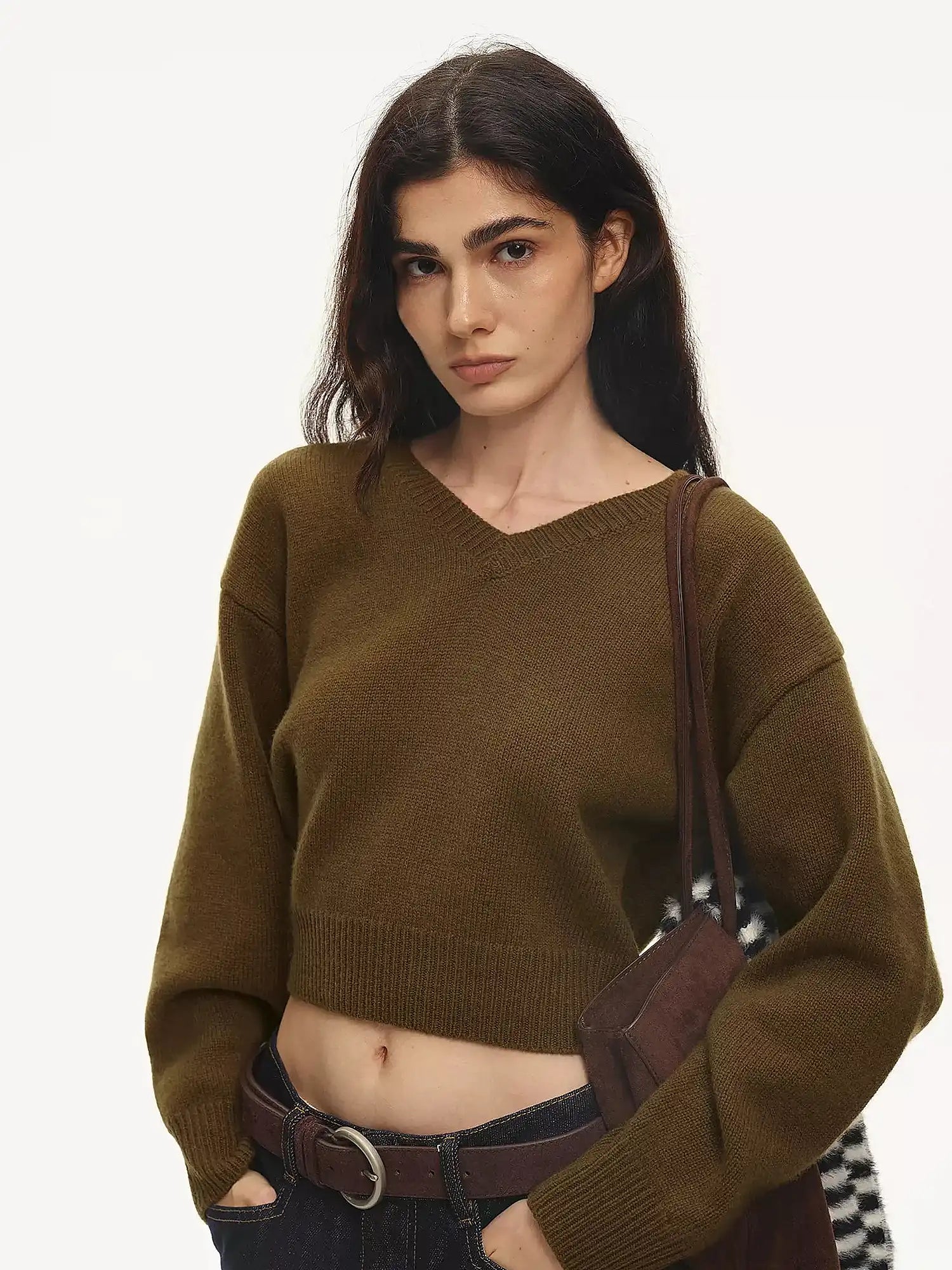 Muse Naps Wood Hooded V Neck Sweater | Canton Collective