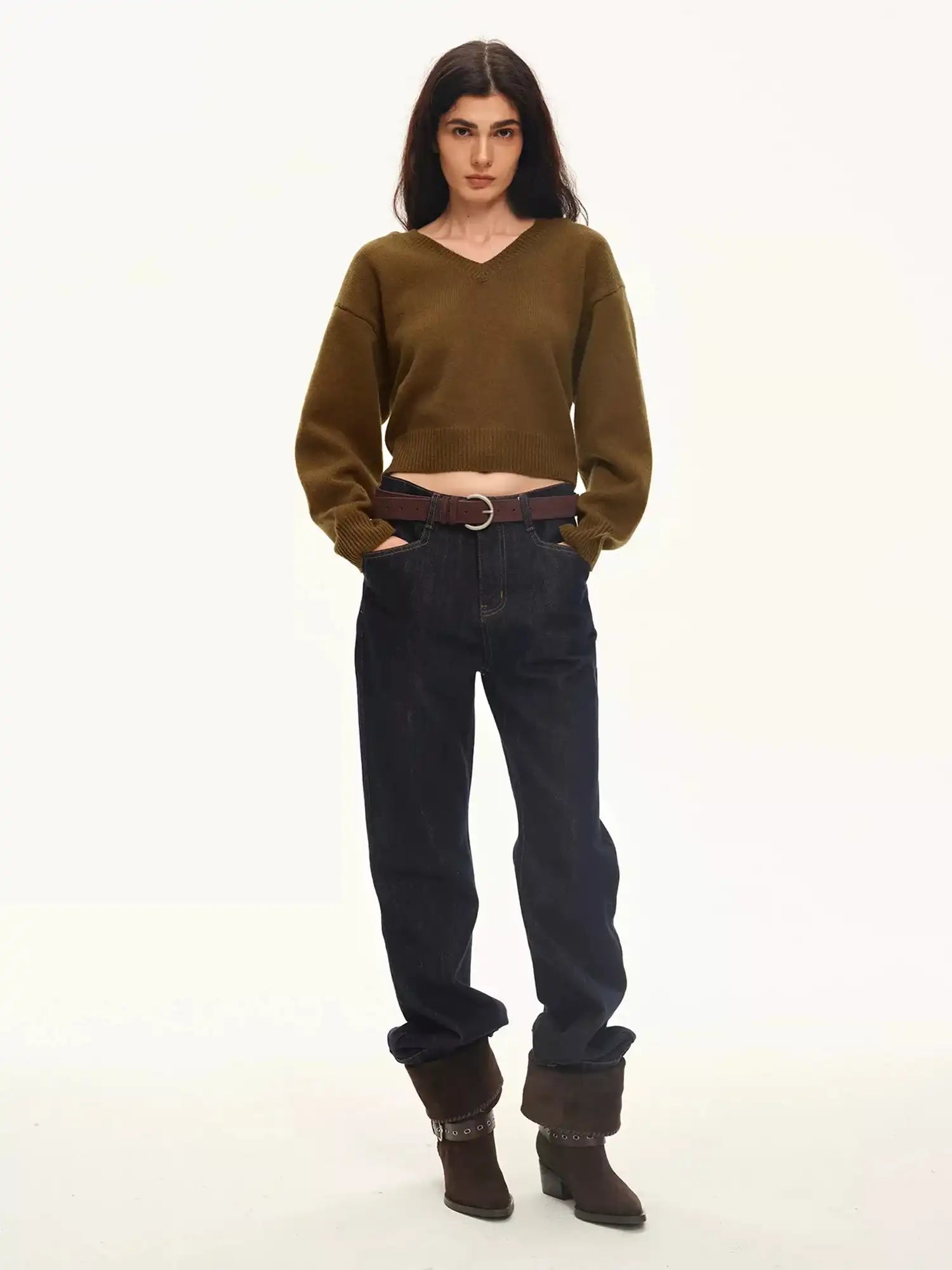 Muse Naps Wood Hooded V Neck Sweater | Canton Collective