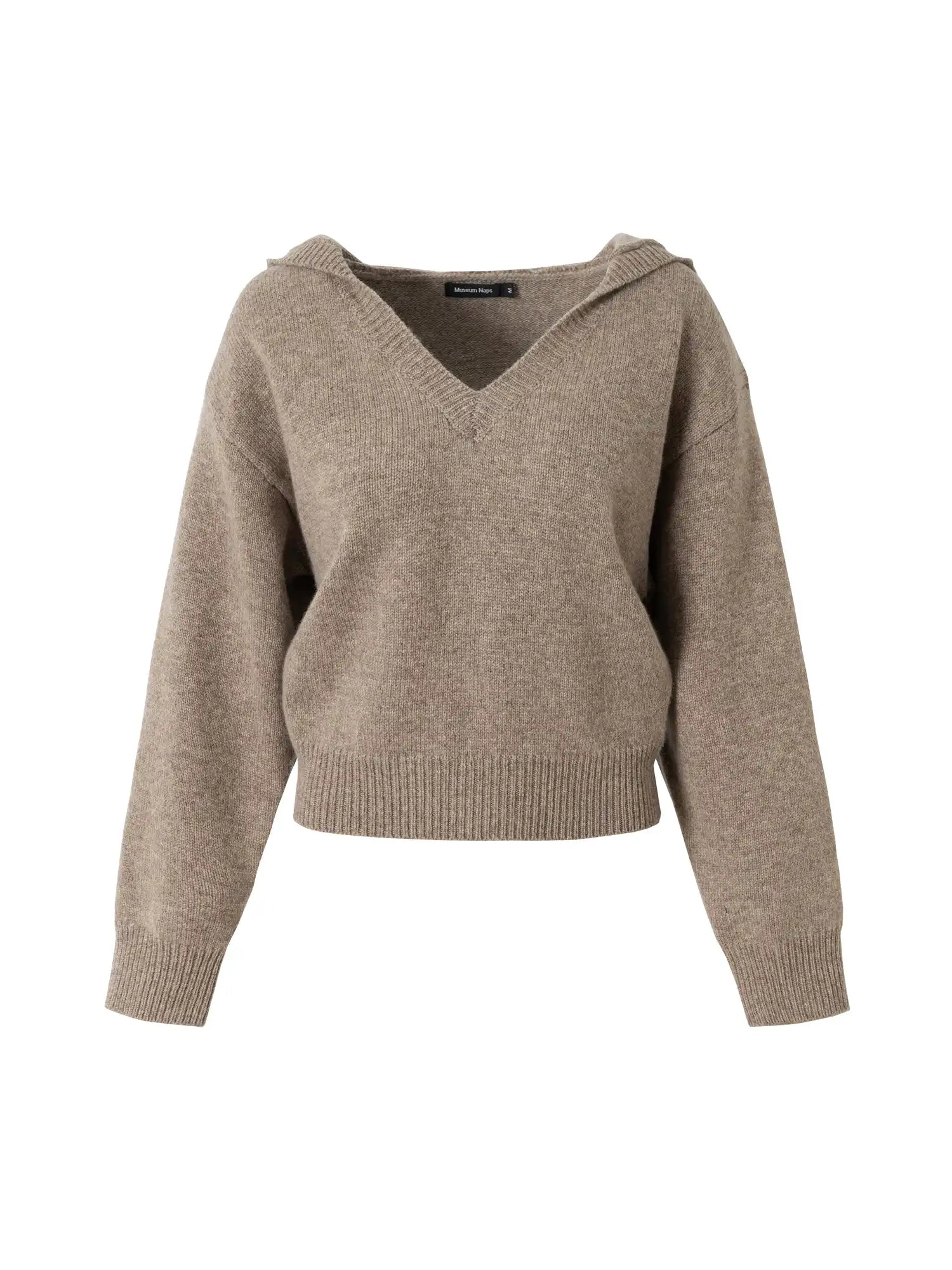 Muse Naps Wood Hooded V Neck Sweater | Canton Collective