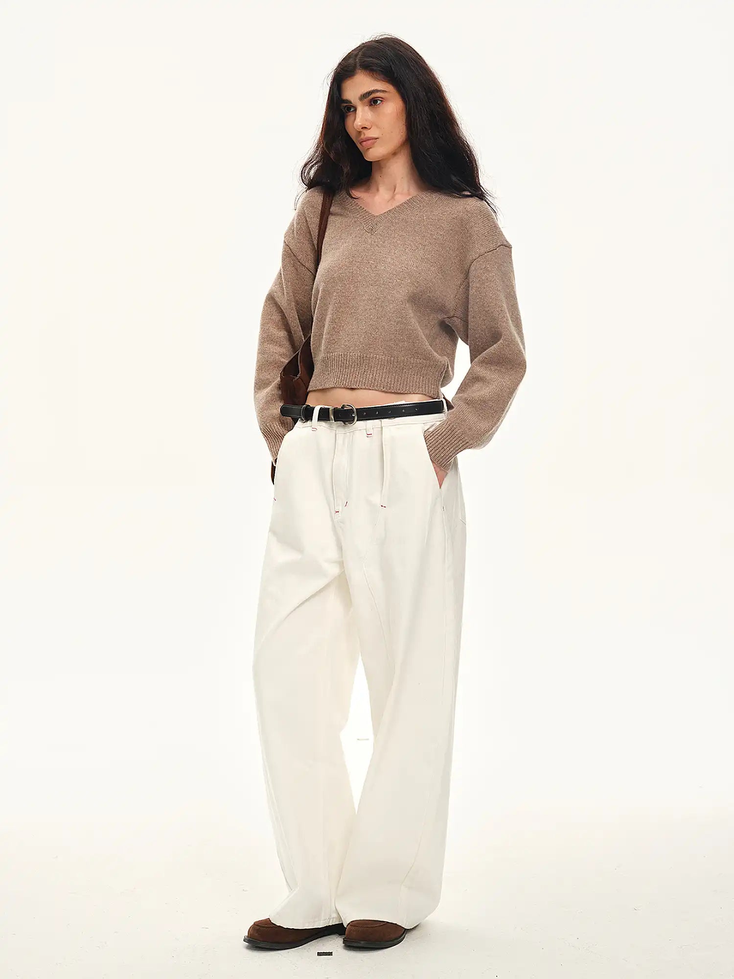 Muse Naps Wood Hooded V Neck Sweater | Canton Collective