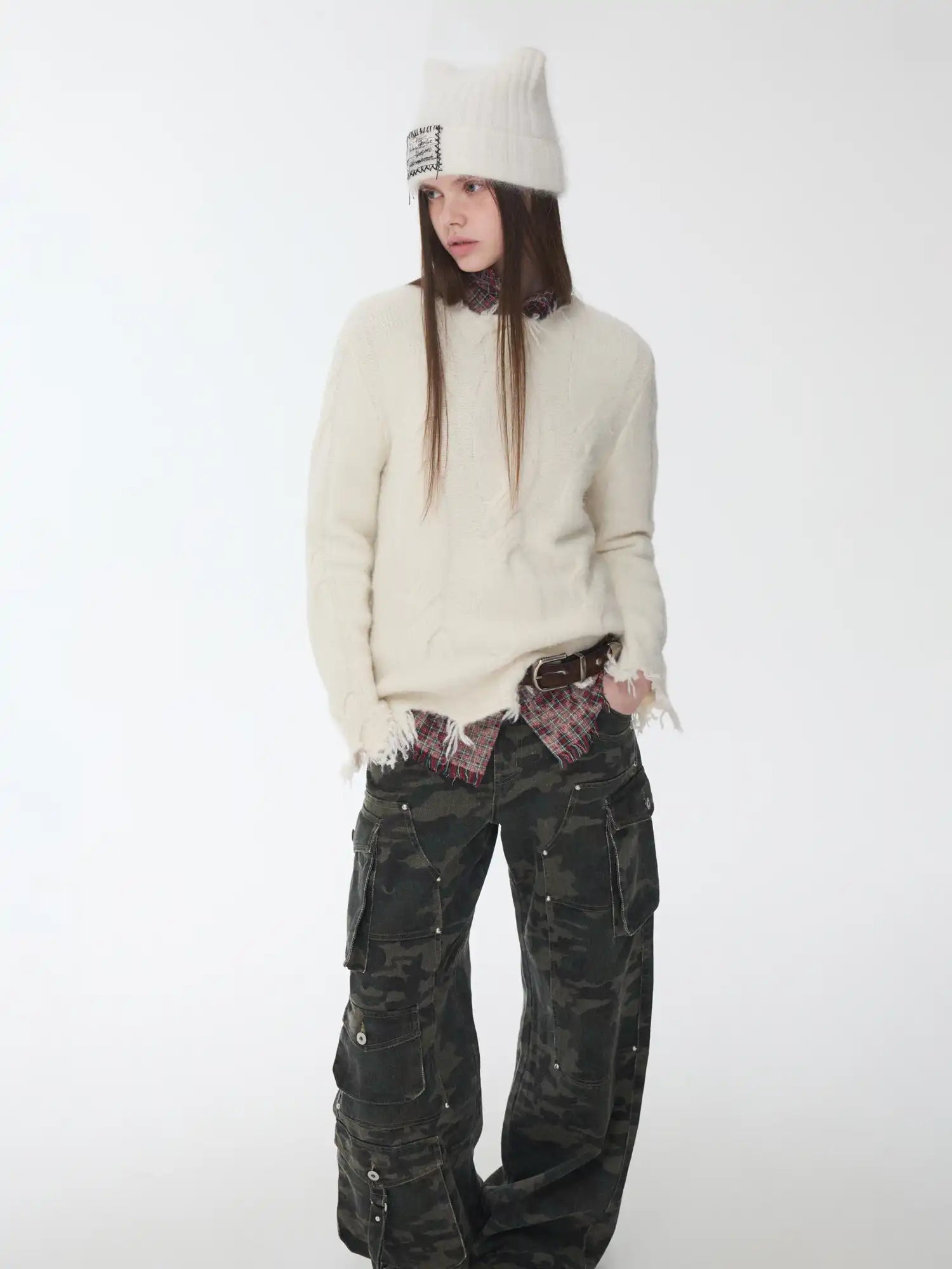 1Jinn Studio Wool Frayed Sweater | Canton Collective