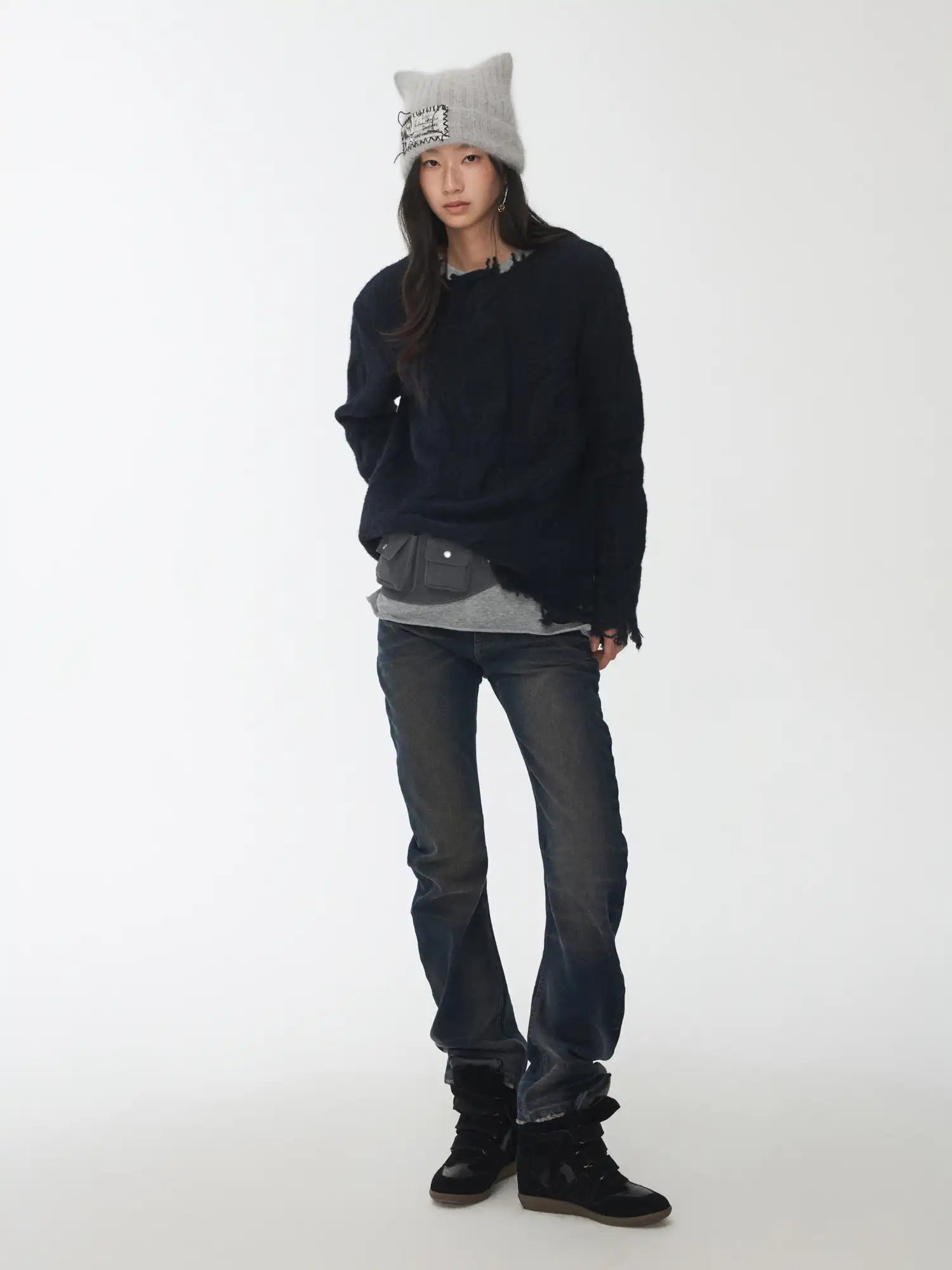 1Jinn Studio Wool Frayed Sweater | Canton Collective