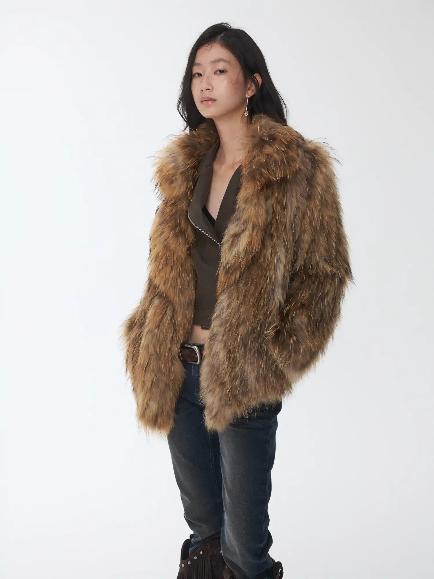 1Jinn Studio Woven Raccoon Fur Coat | Canton Collective