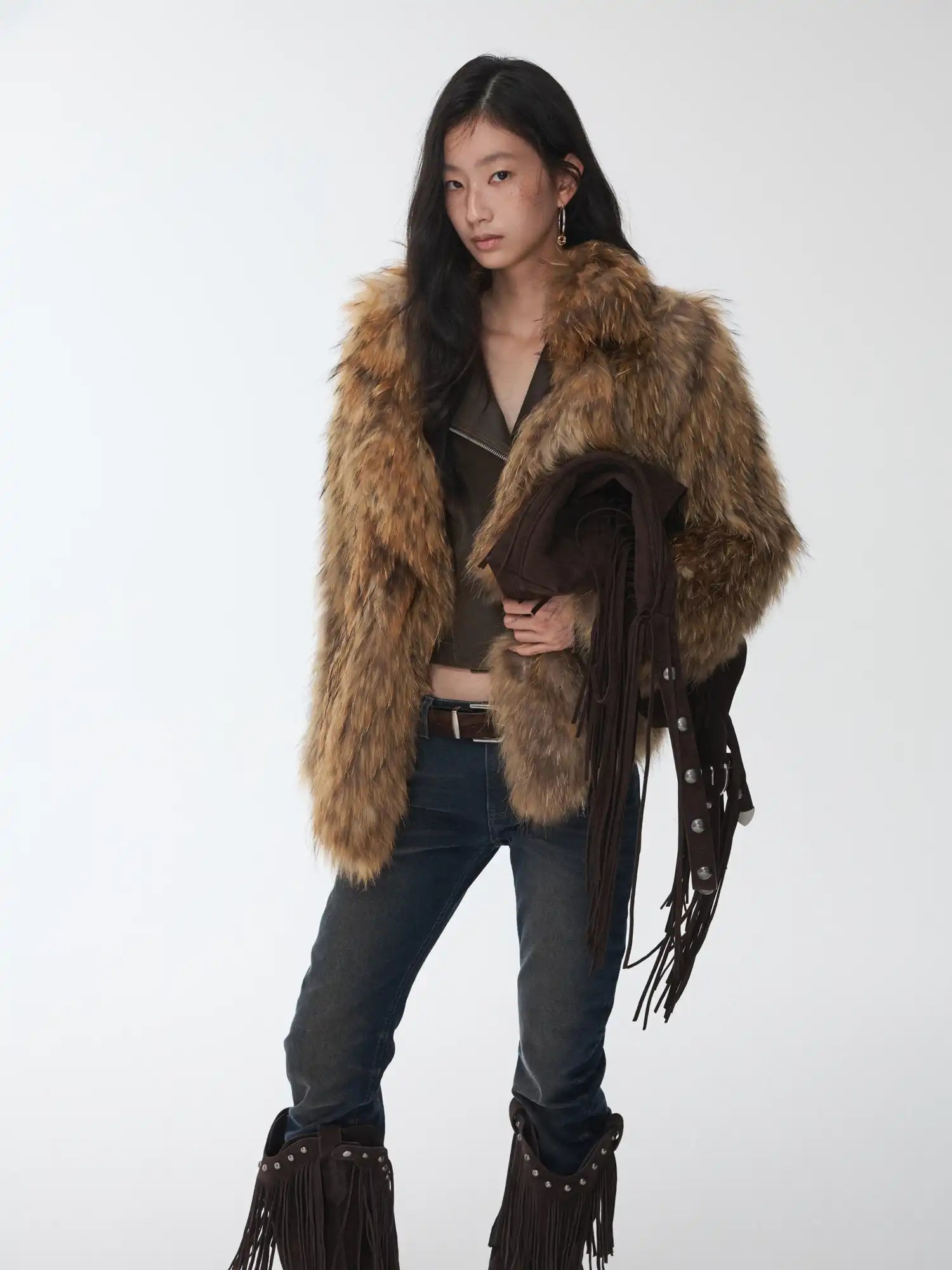 1Jinn Studio Woven Raccoon Fur Coat | Canton Collective