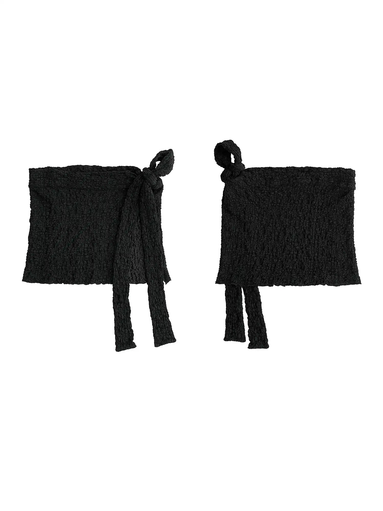 MAMC Wrap-Tie Crochet Sarong Skirt with Asymmetric Hemline | Canton Collective