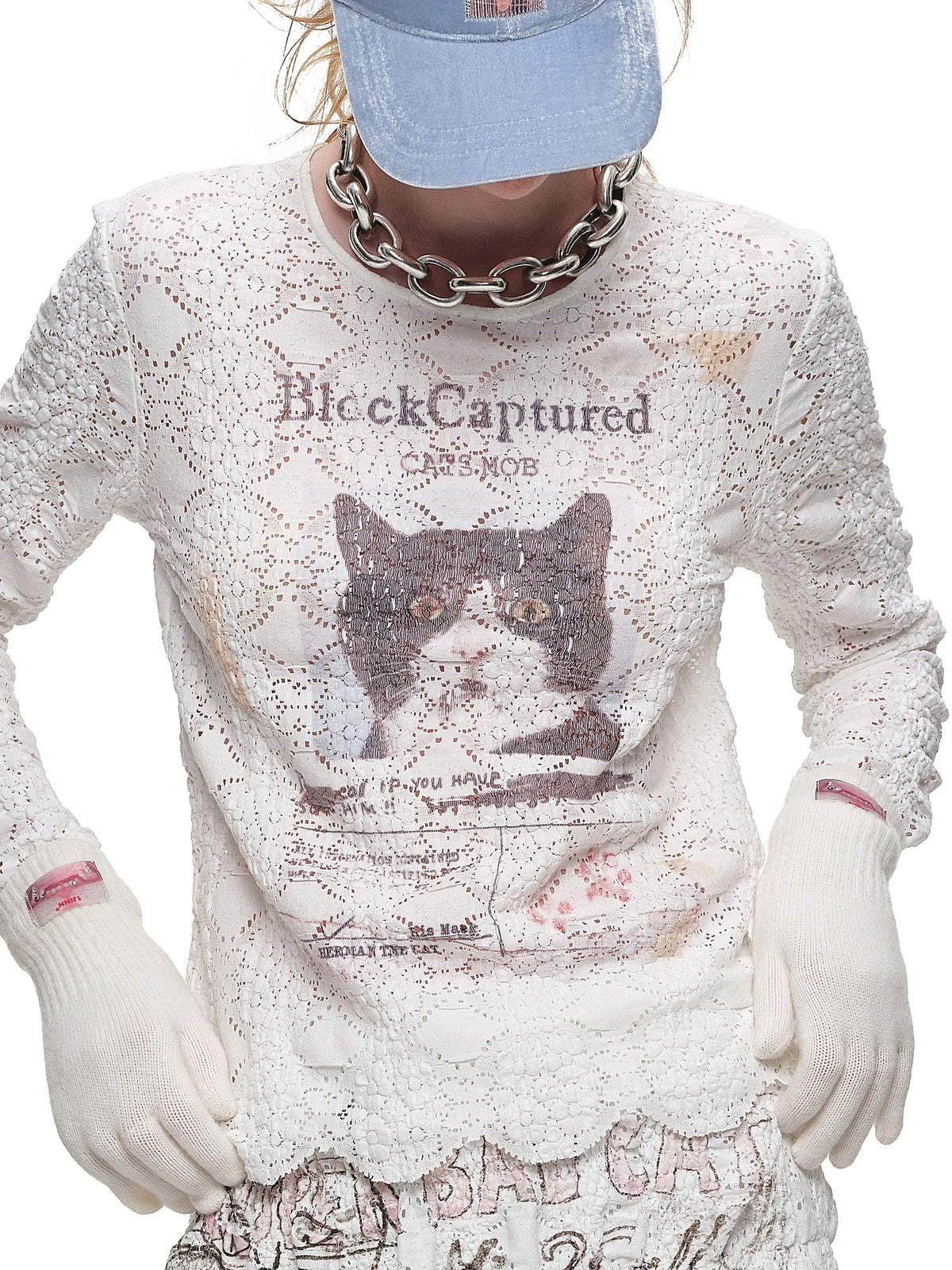 1Jinn Studio Y2K Eyelet Lace Long Sleeve Top | Canton Collective