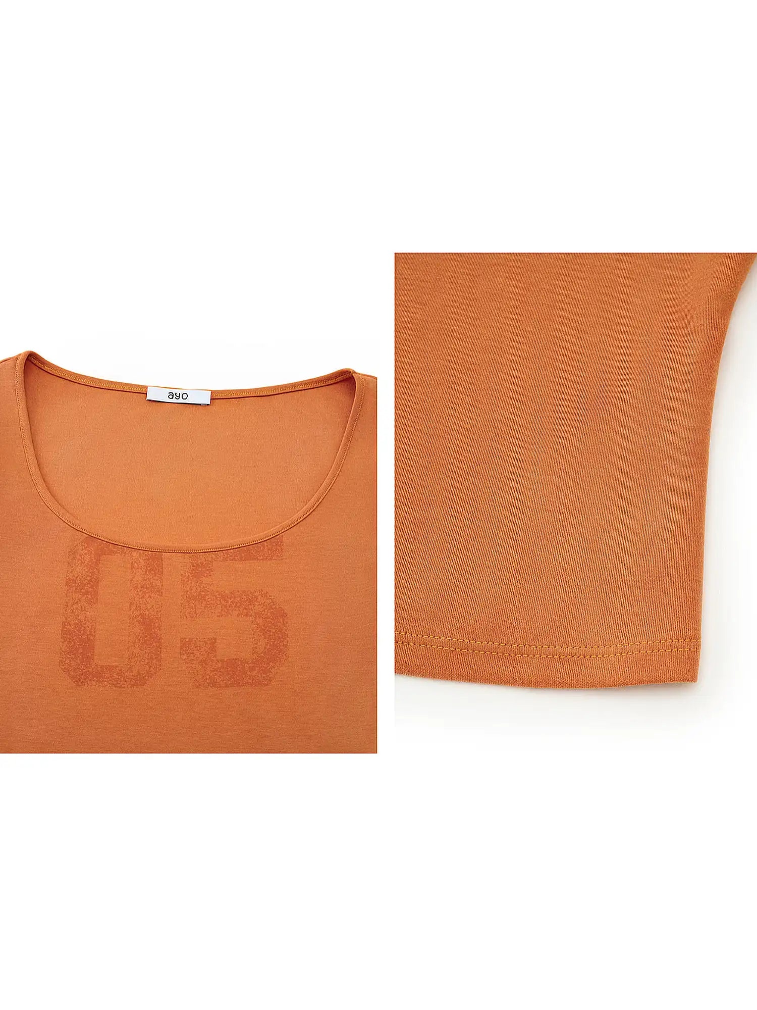 Ayo Y2K Fitted 3/4 Sleeve Crop Top | Canton Collective
