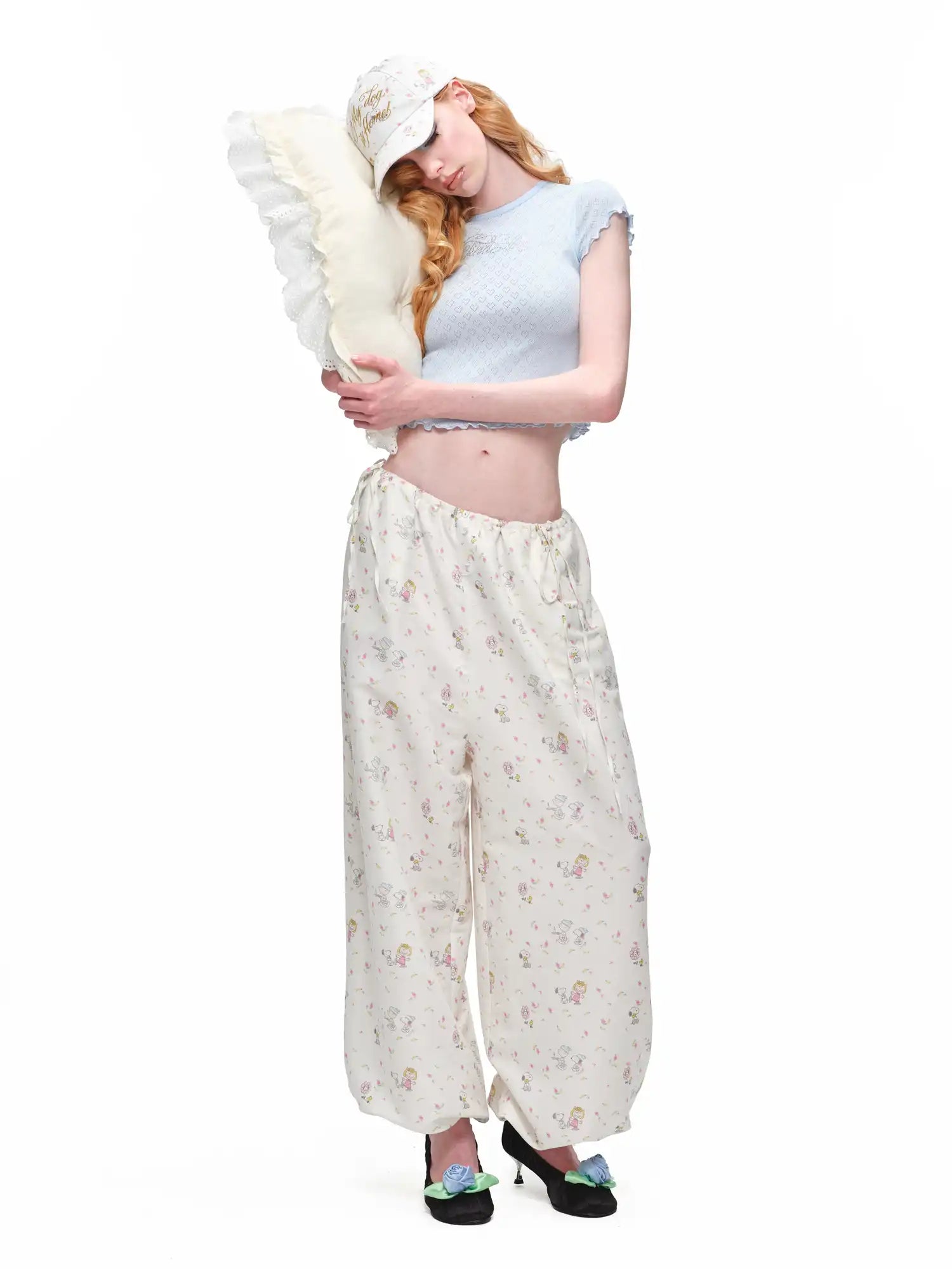 1Jinn Studio Y2K Heart Pointelle Baby Tee | Canton Collective