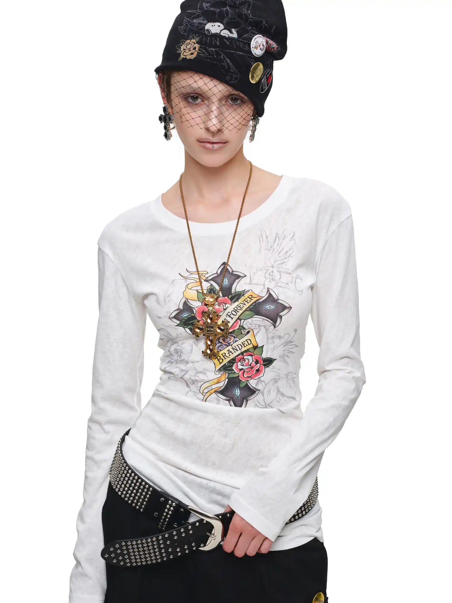 1Jinn Studio Y2K Long Sleeve Cut Out Back Top | Canton Collective