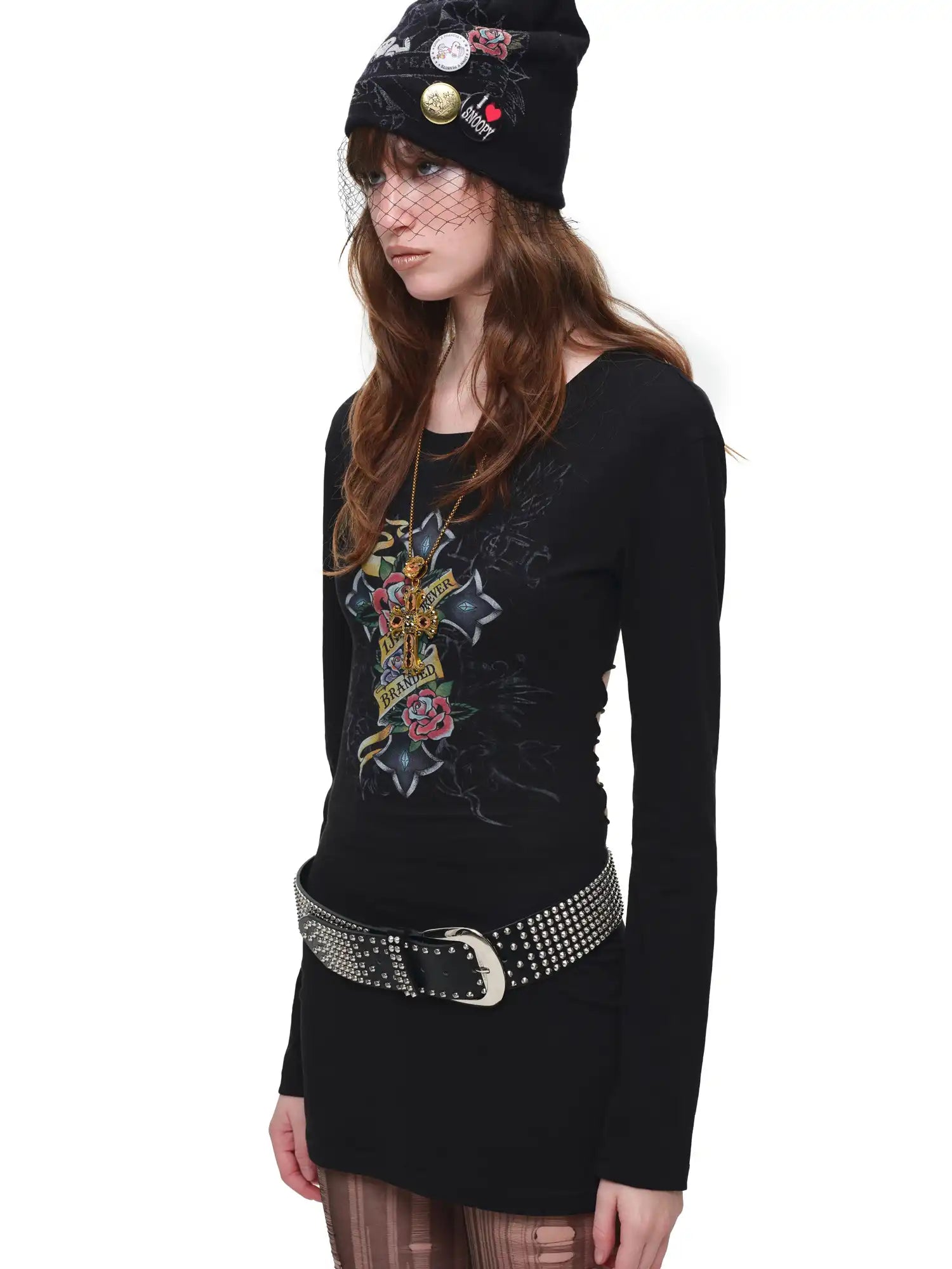 1Jinn Studio Y2K Long Sleeve Cut Out Back Top | Canton Collective