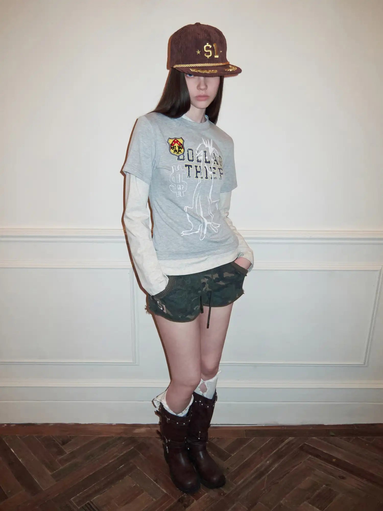 1Jinn Studio Y2K Low Rise Embroidered Camo Sweat Sexy Shorts | Canton Collective