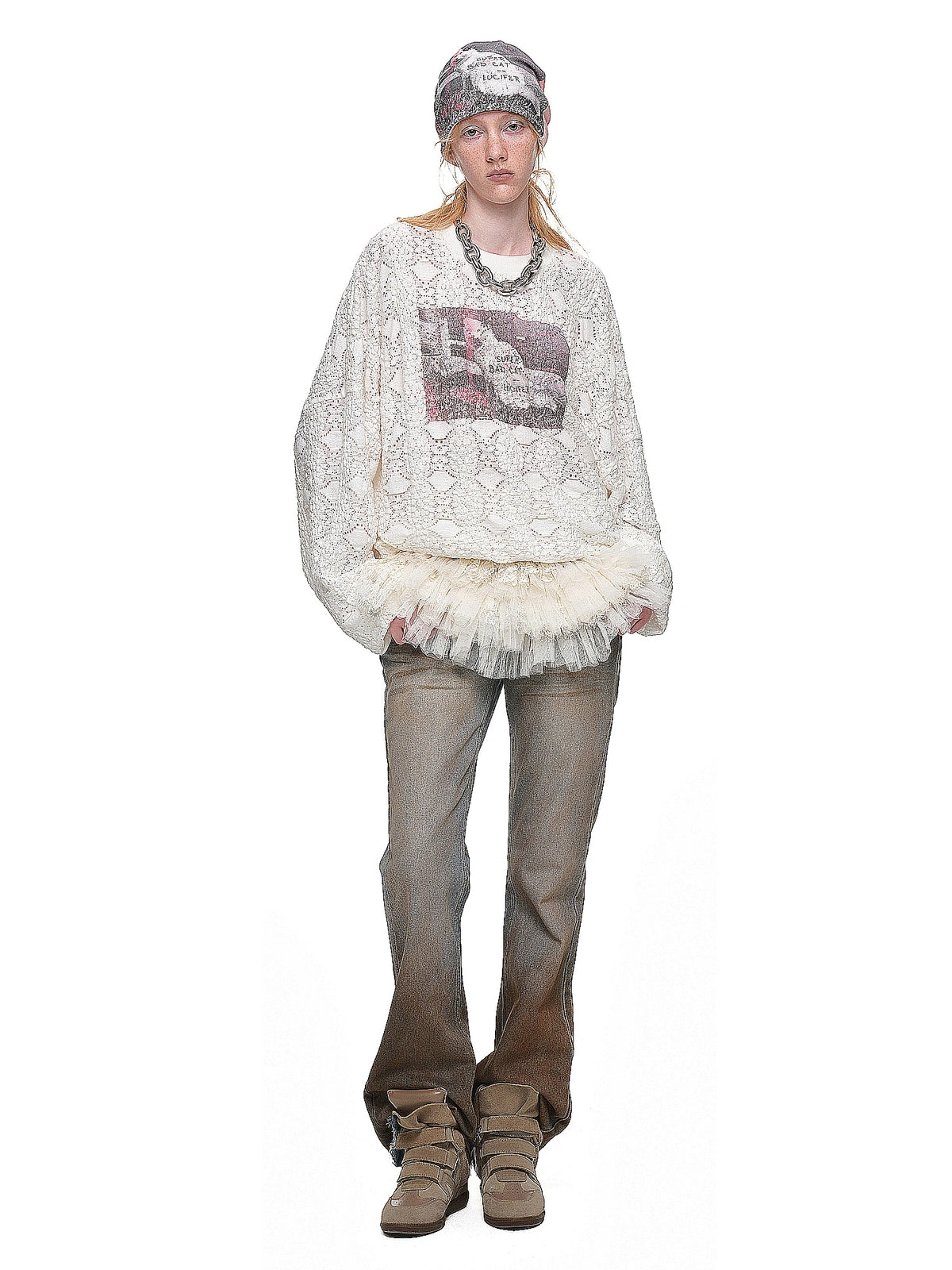 1Jinn Studio Y2K Oversized Bubble Hem Sweatshirt | Canton Collective
