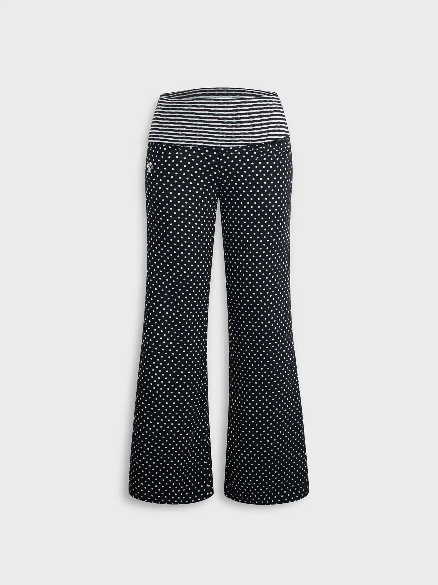 1Jinn Studio Y2K Polka Dot Foldover Flared Leggings | Canton Collective