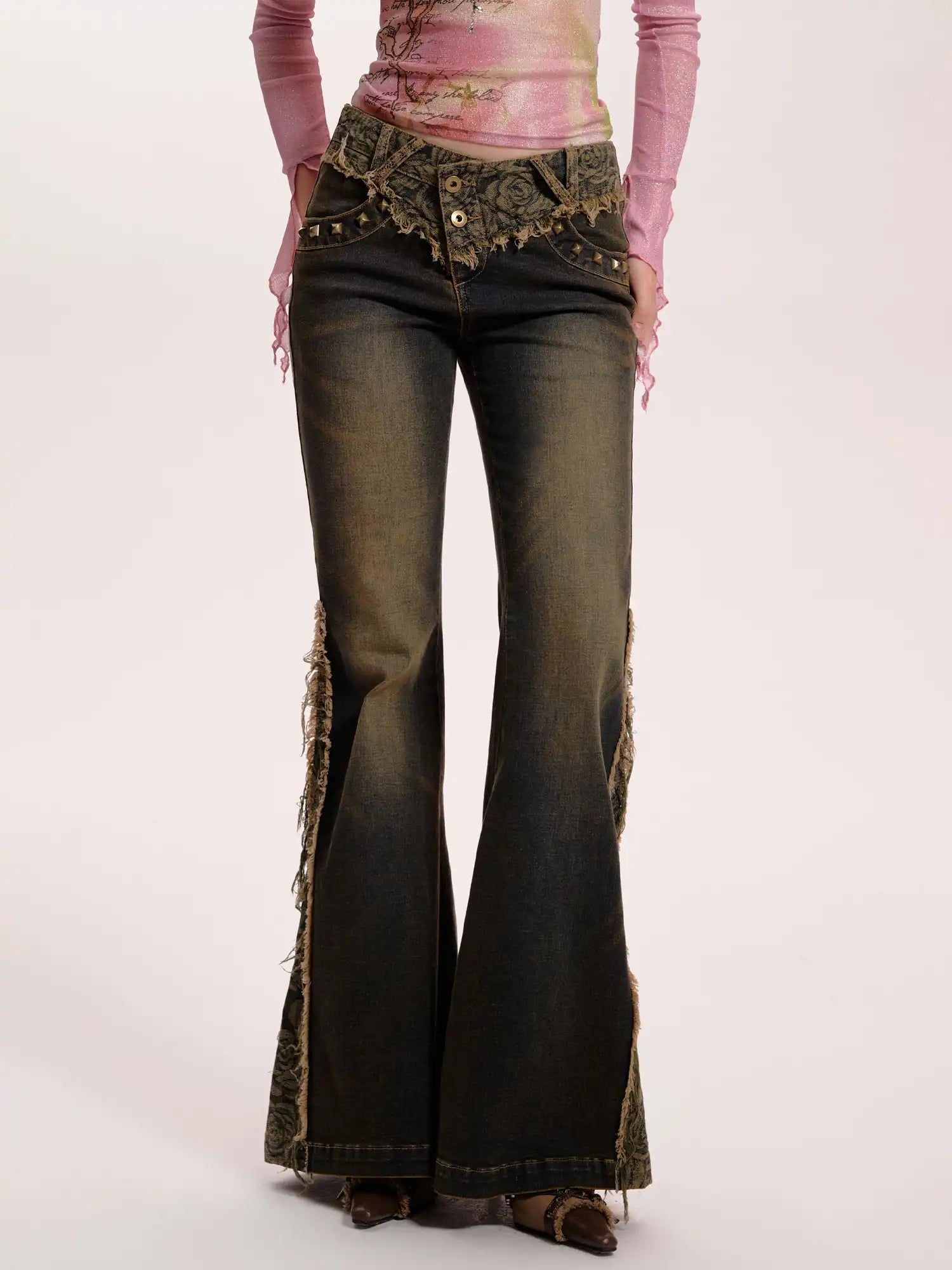 Deleteex Y2K Raw Edge Jeans | Canton Collective
