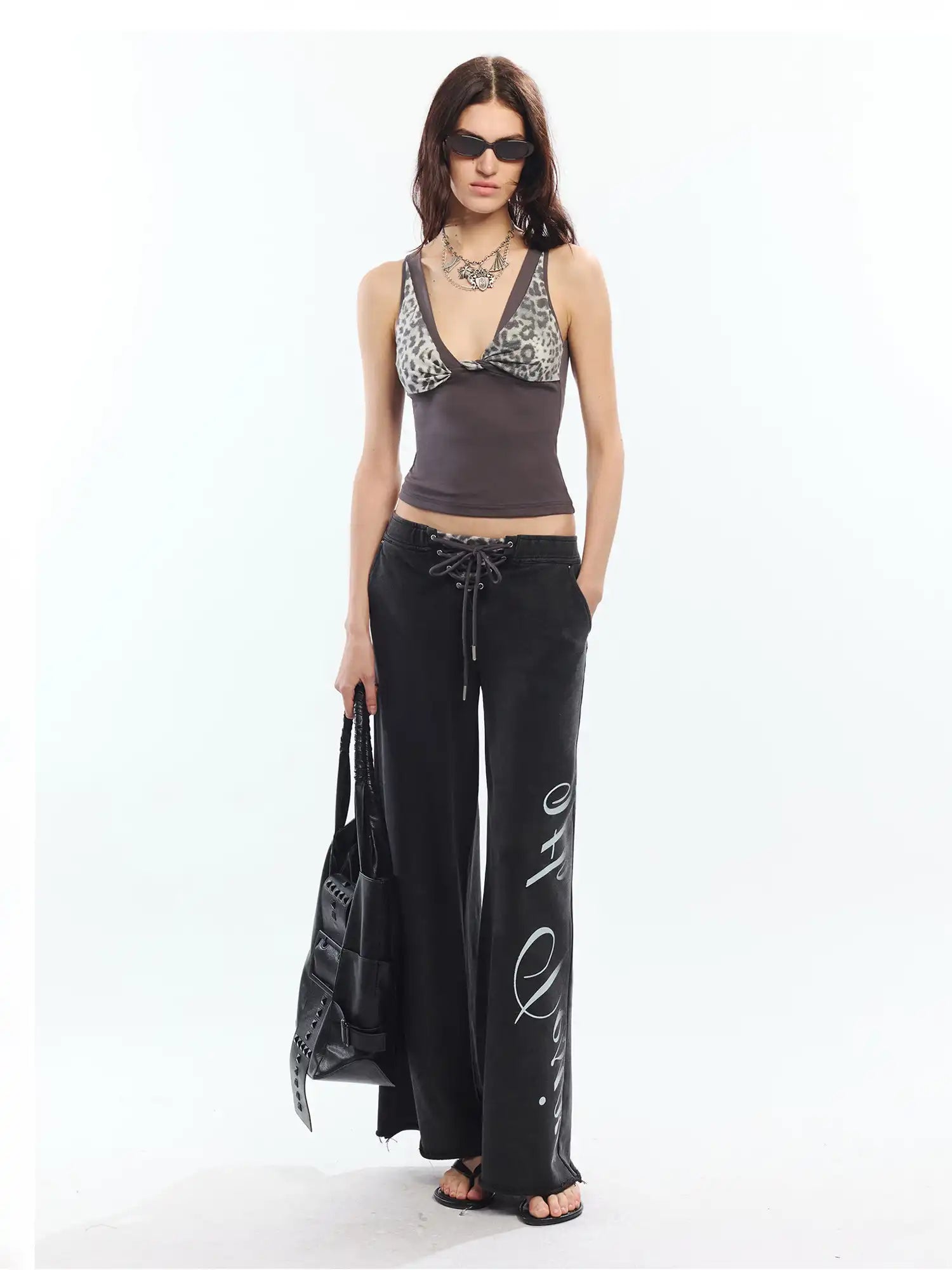 2th Desire Y2K Rhinestone Twisted V Neck Cami Top | Canton Collective