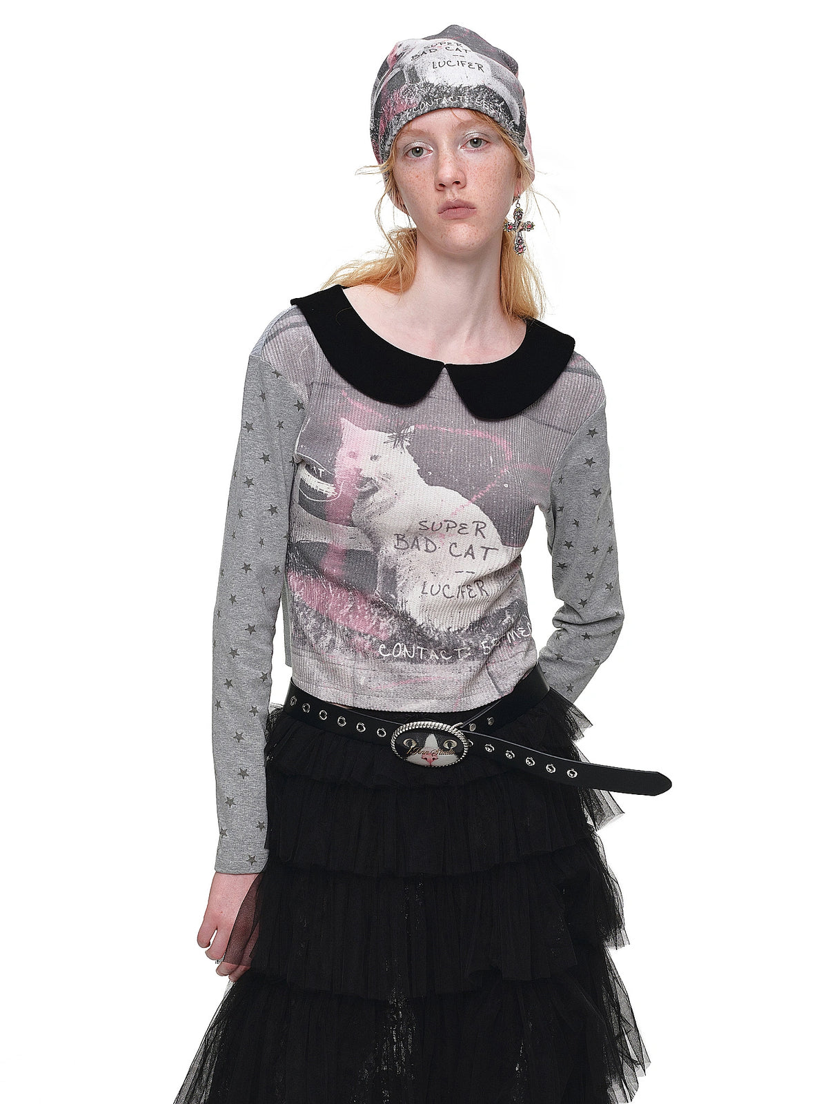 1Jinn Studio Y2K Star Long Sleeve Fitted Knit Top | Canton Collective